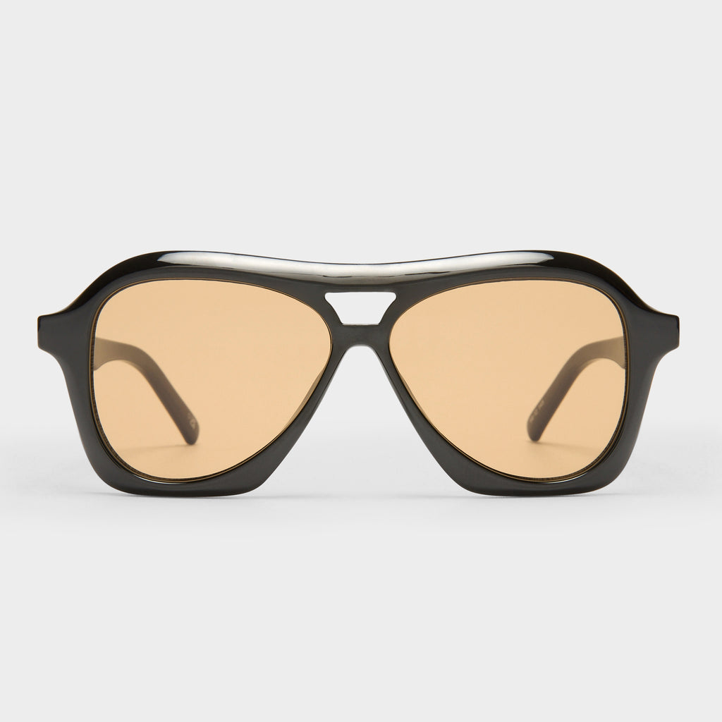 Drizzle Black Uni-Sex Aviator Sunglasses Le Specs