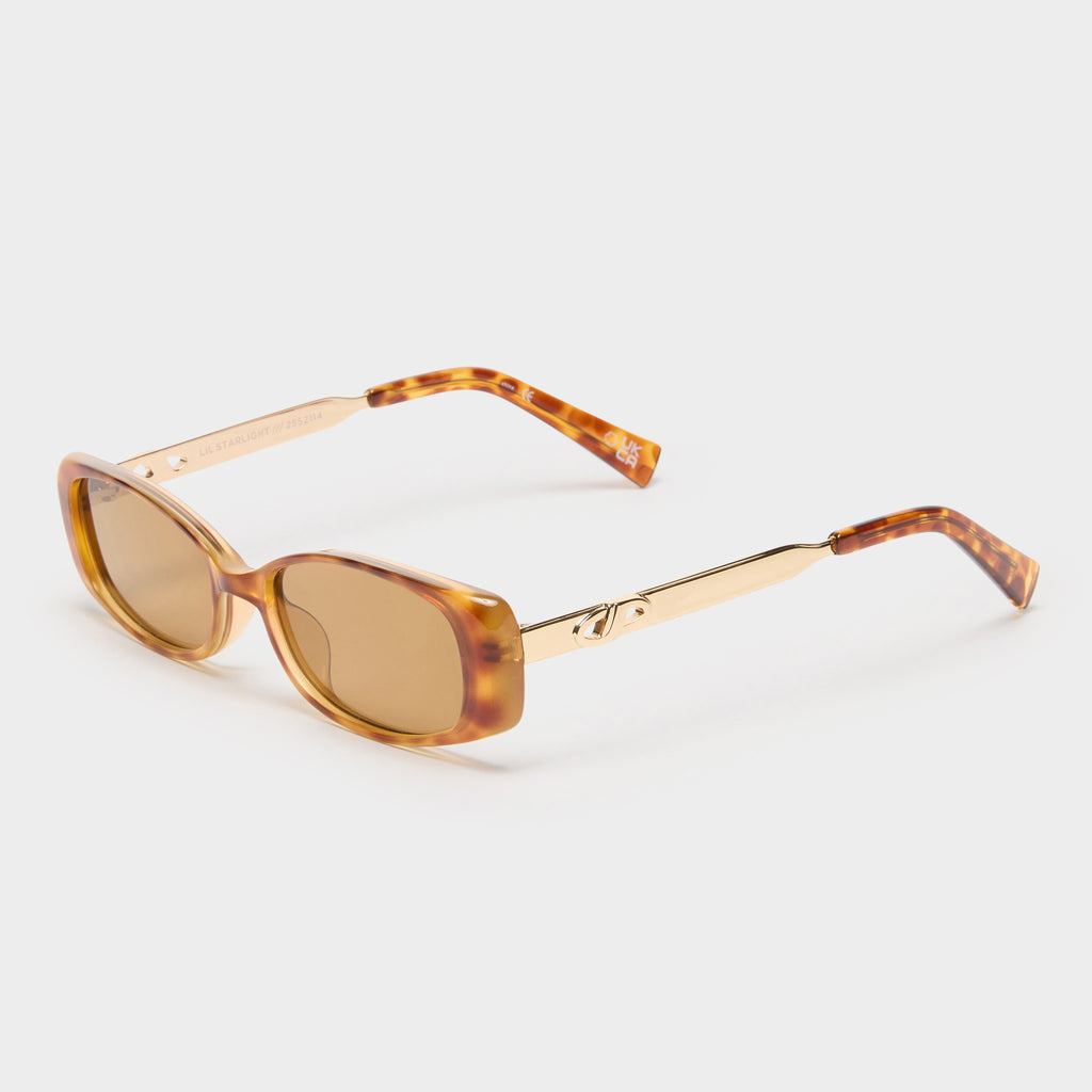 Lil Starlight Vintage Tort Female Rectangle Sunglasses | Le