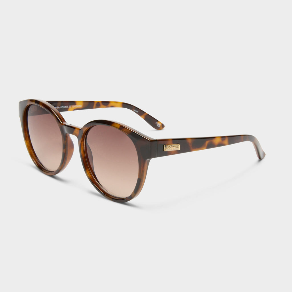 Paramount Milky Tort Female Round Sunglasses | Le Specs