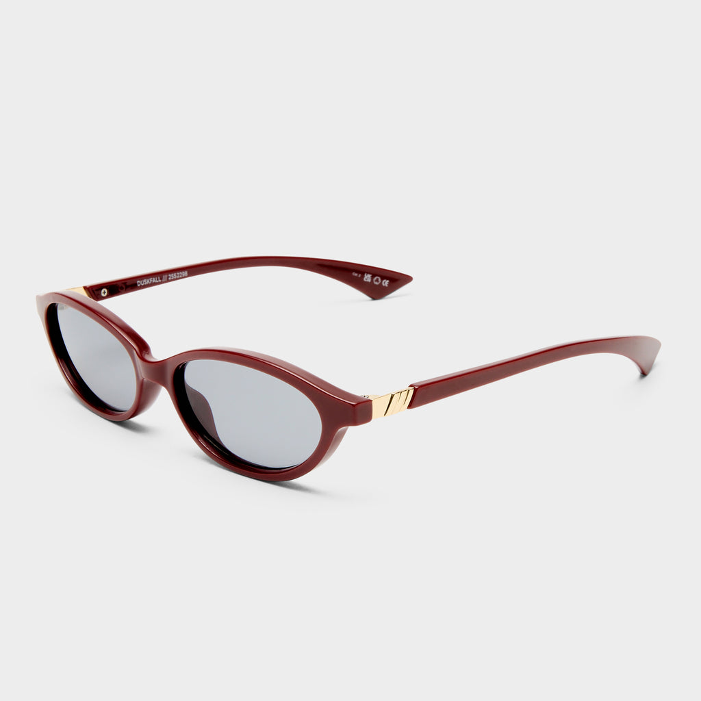 Le specsダークブルー キャットアイサングラス男女兼用 Duskfall Black Female Oval Blue Light | Le Specs