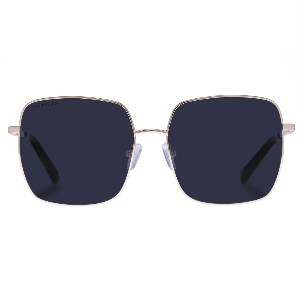 The Cherished Gold Women's Square Sunglasses | Le Specs