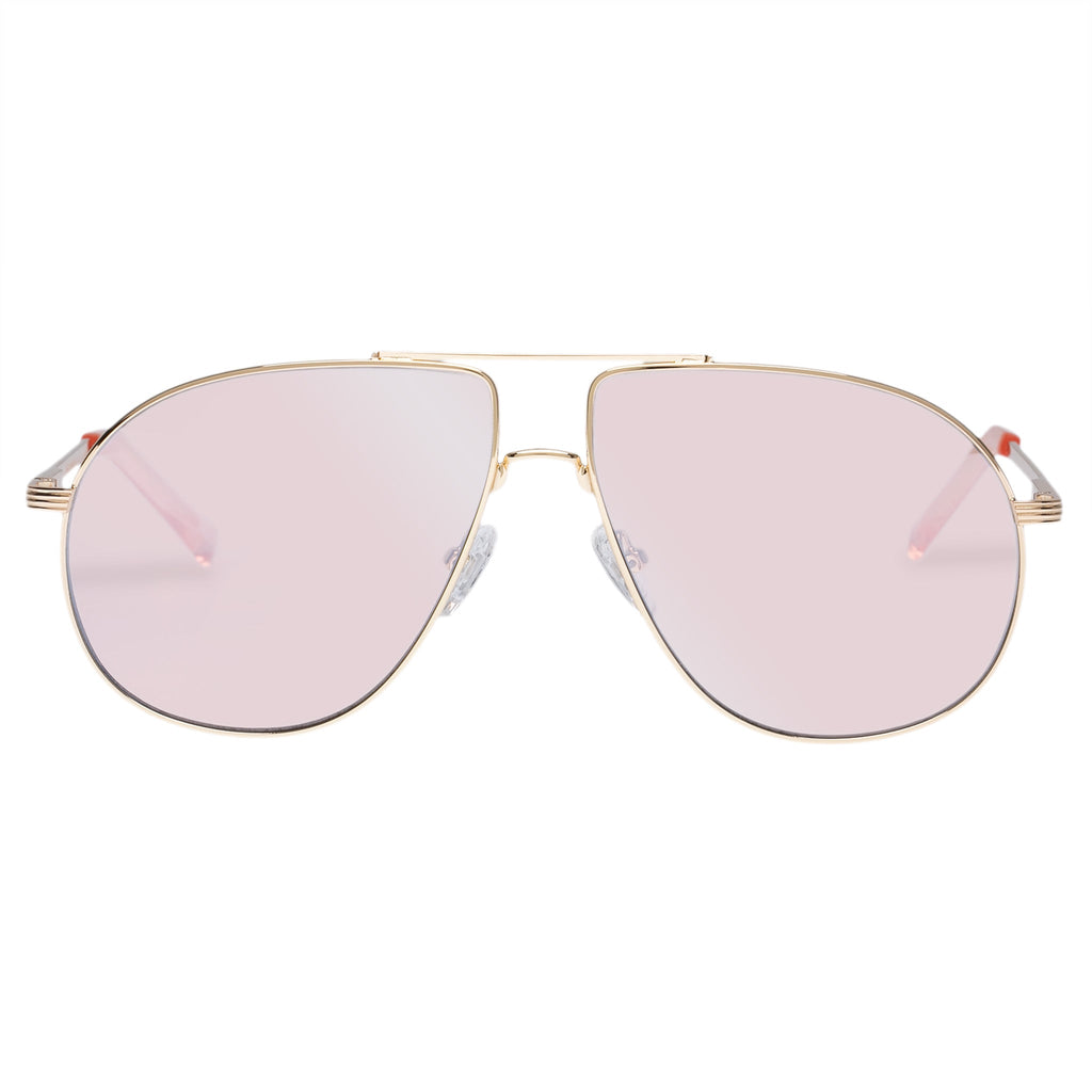 Schmaltzy Bright Gold Uni Sex Aviator Sunglasses Le Specs 