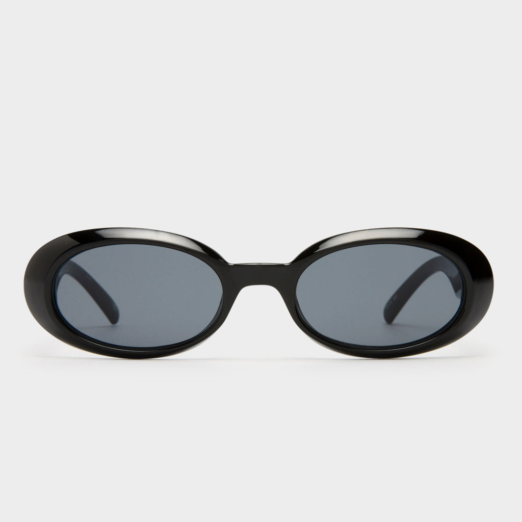 Work It! Black Uni-Sex Oval Sunglasses Le Specs