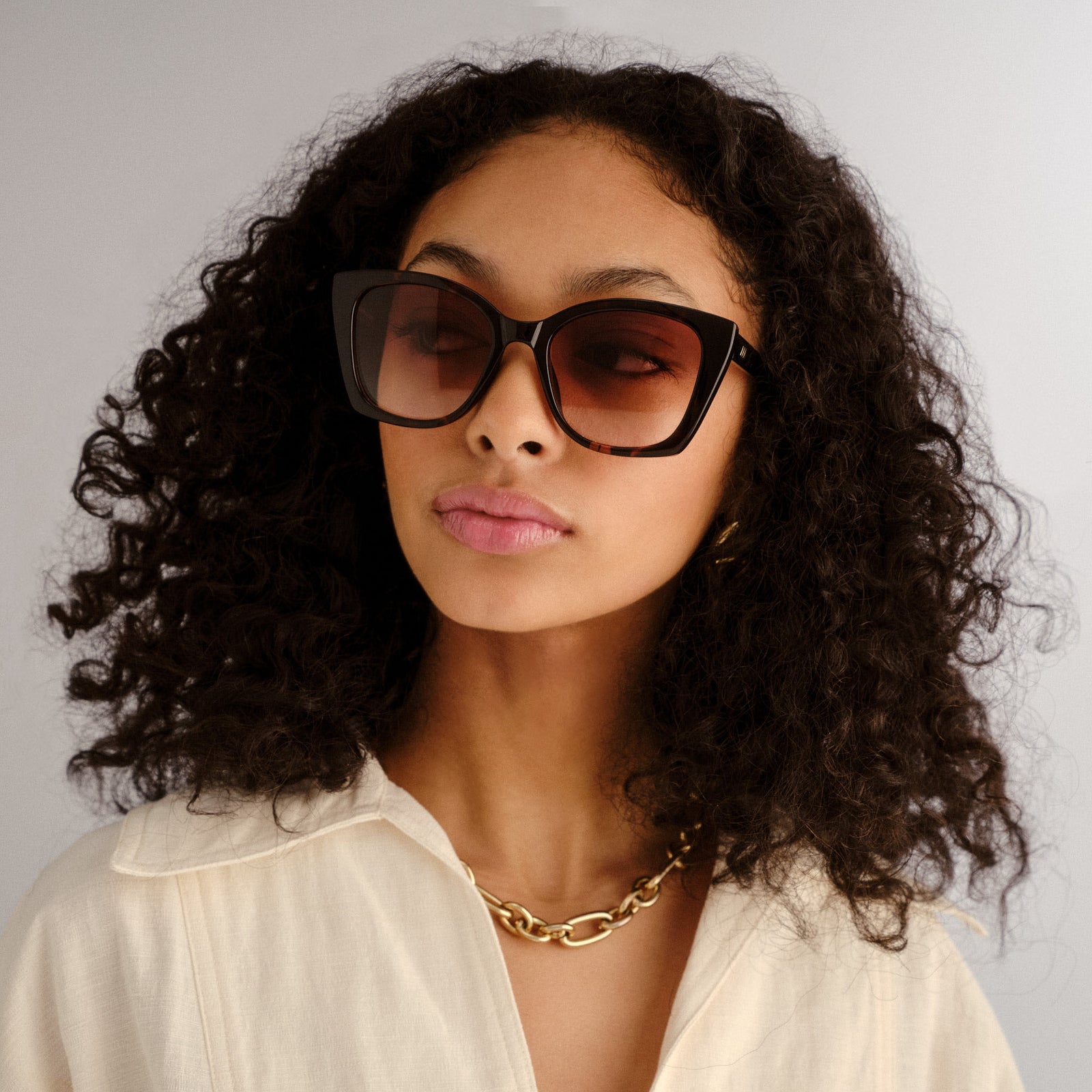 Incantation Tort Female Square Sunglasses | Le Specs