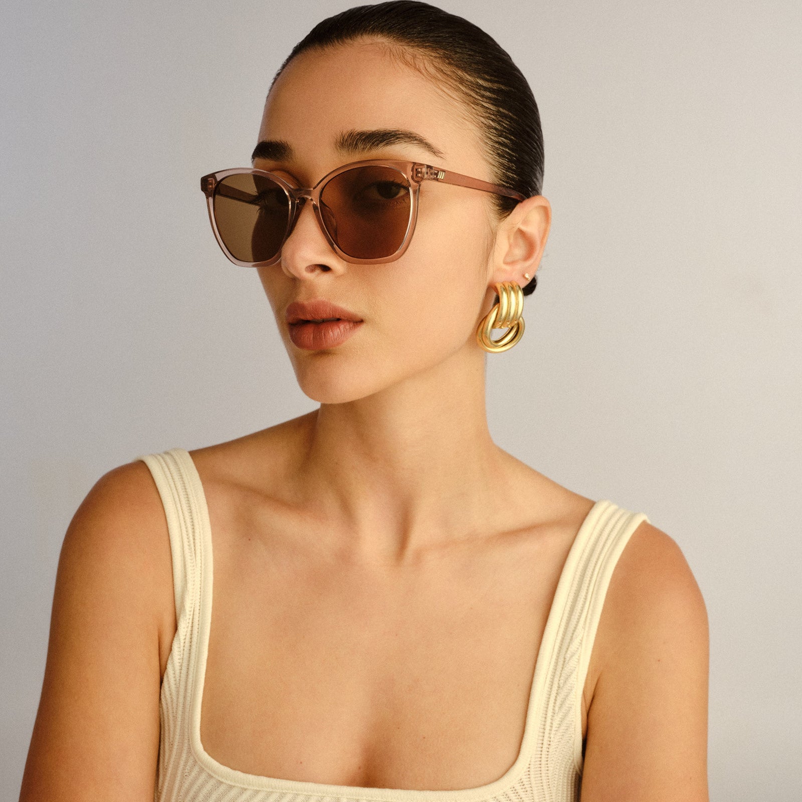 Nirvana Rosewater Female Cat-Eye Sunglasses | Le Specs