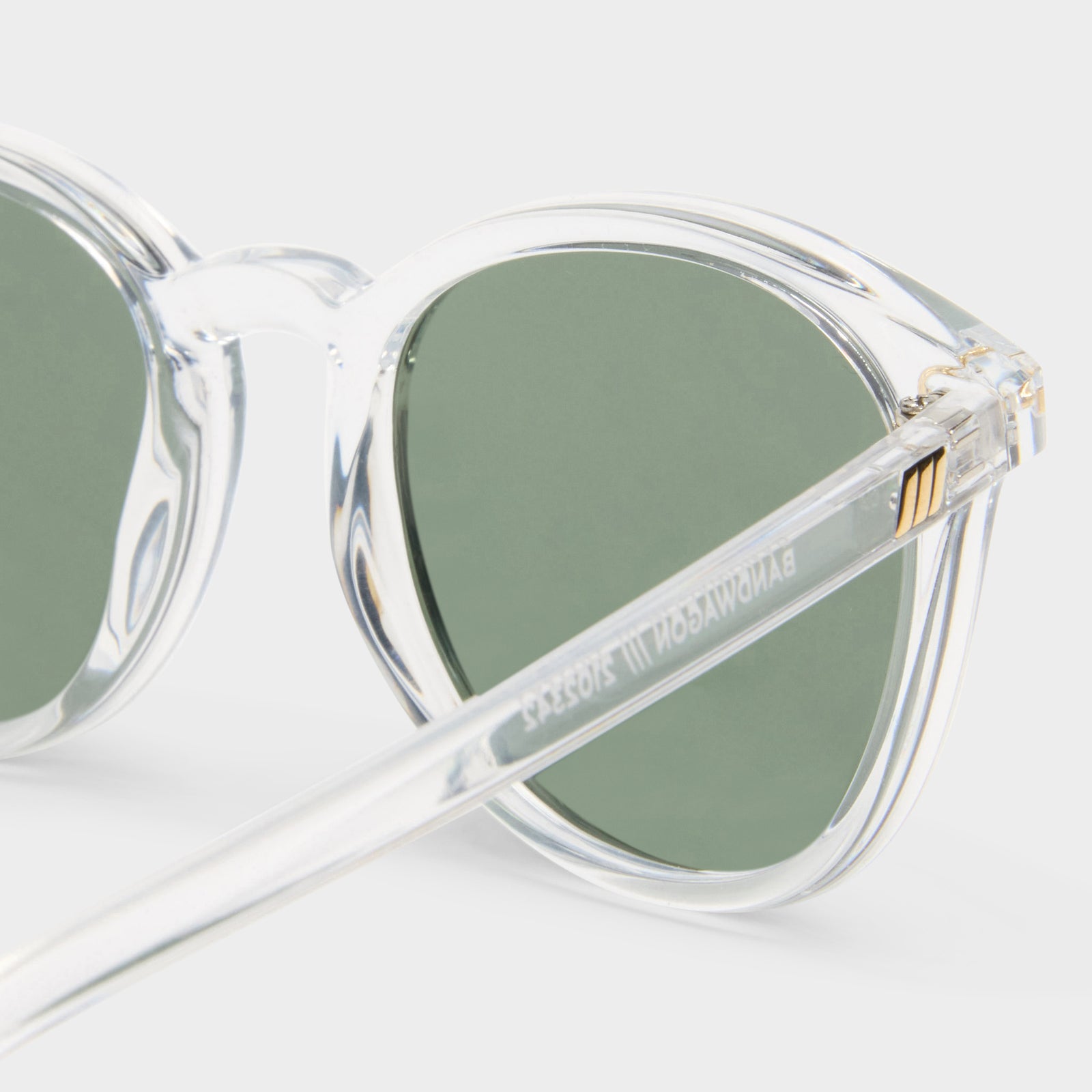 Bandwagon Crystal Clear Uni Sex Round Sunglasses Le Specs