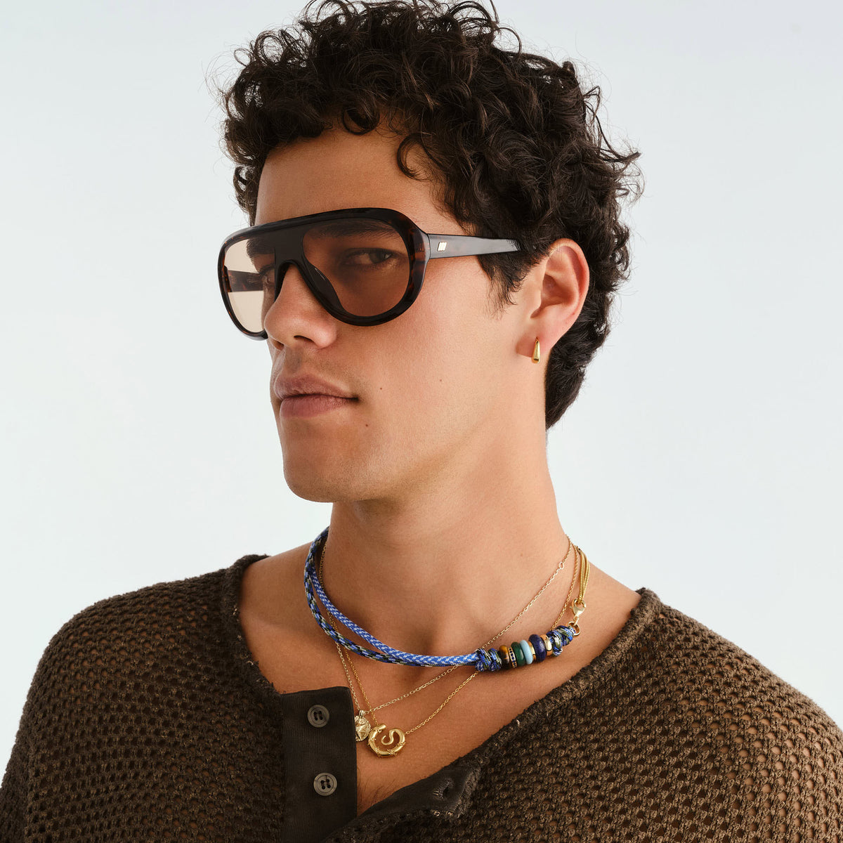 Obsession Dark Tort Uni-Sex Shield Sunglasses | Le Specs