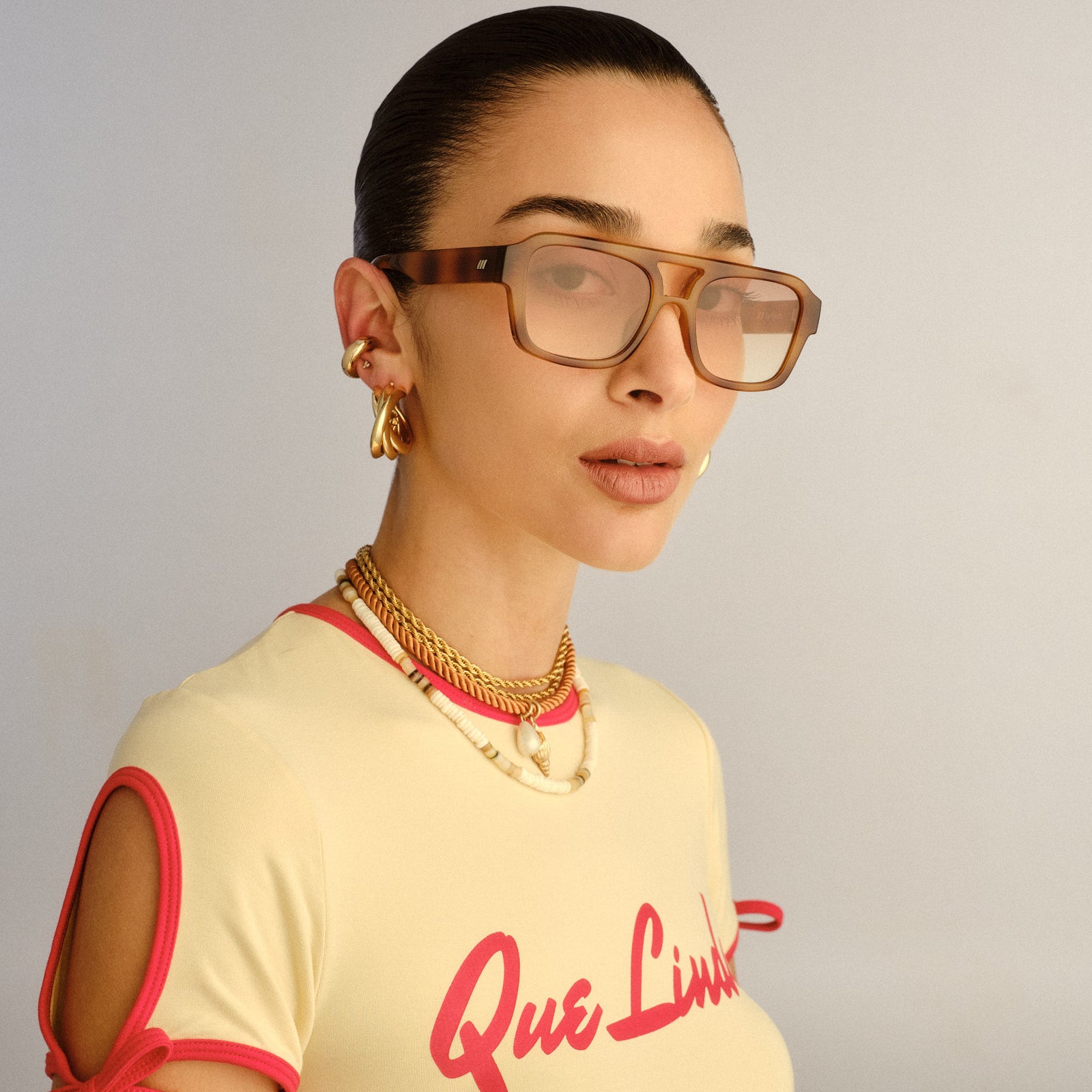 Subzero + Vintage Tort Uni-Sex Aviator Sunglasses | Le Specs