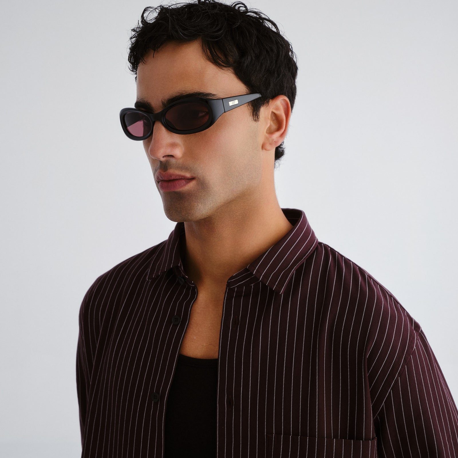 Nightcrawler Black Uni-Sex Wrap Sunglasses | Le Specs