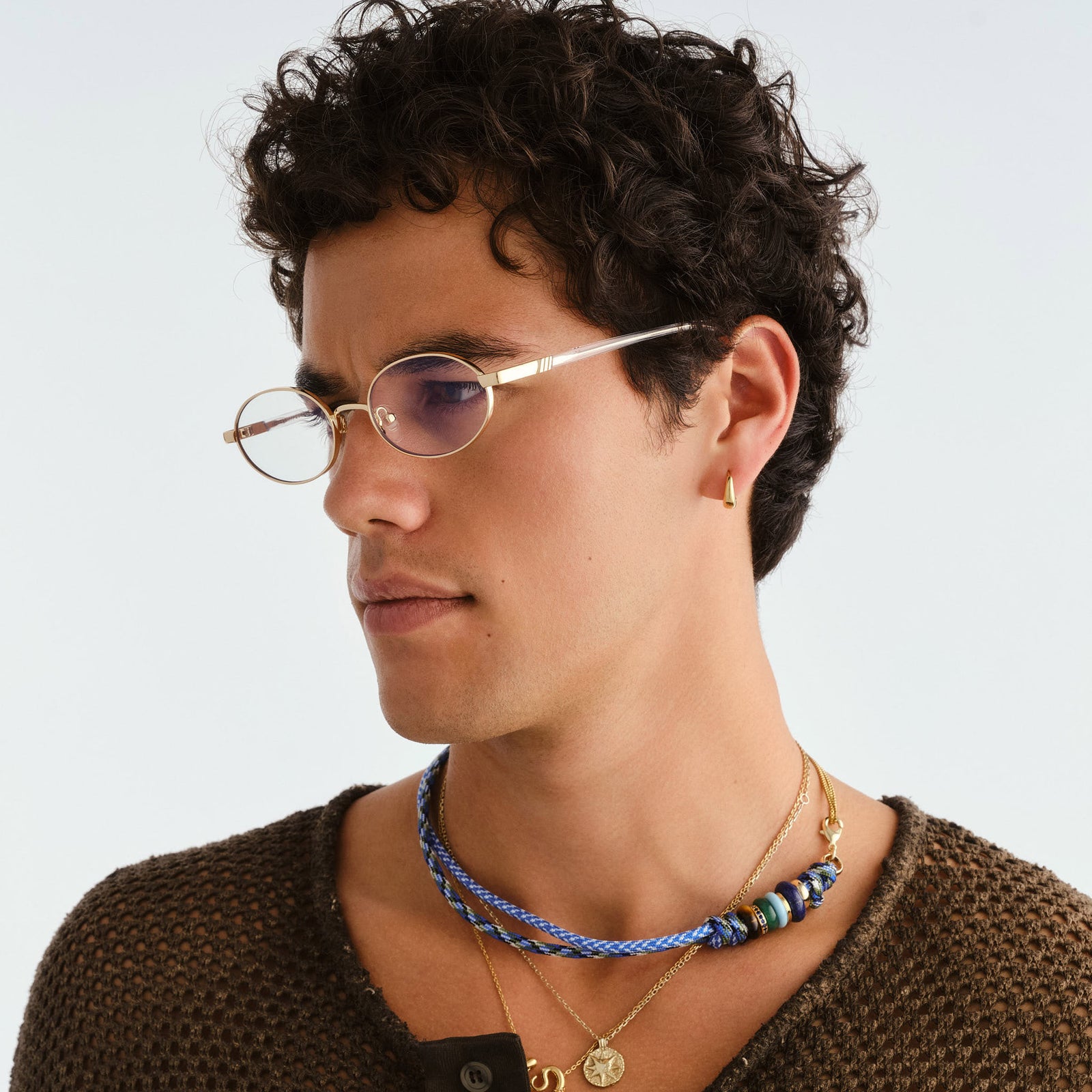 Icicle Gold Uni-Sex Wrap Blue Light | Le Specs