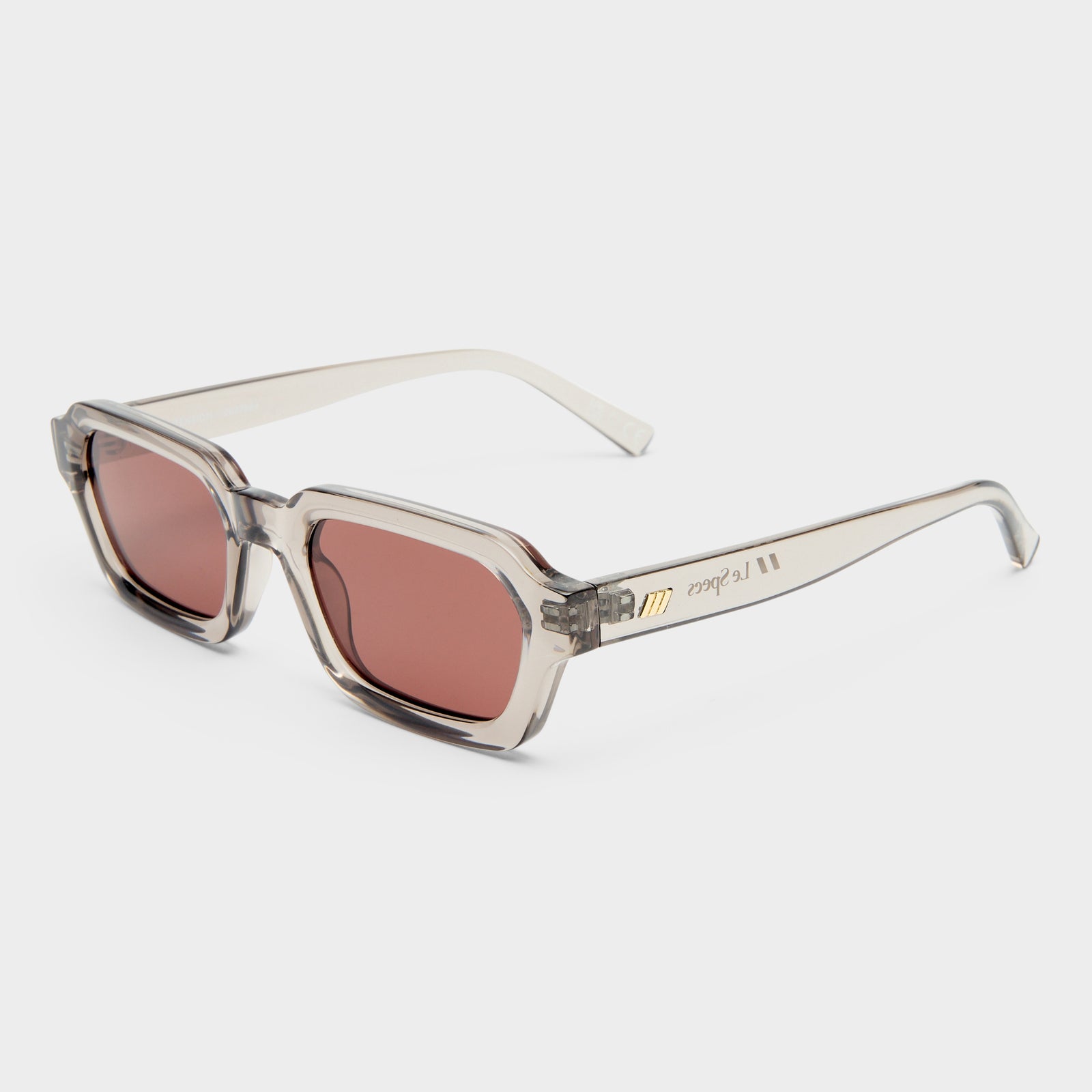 Tension + Warm Grey Uni-Sex Rectangle Sunglasses | Le Specs