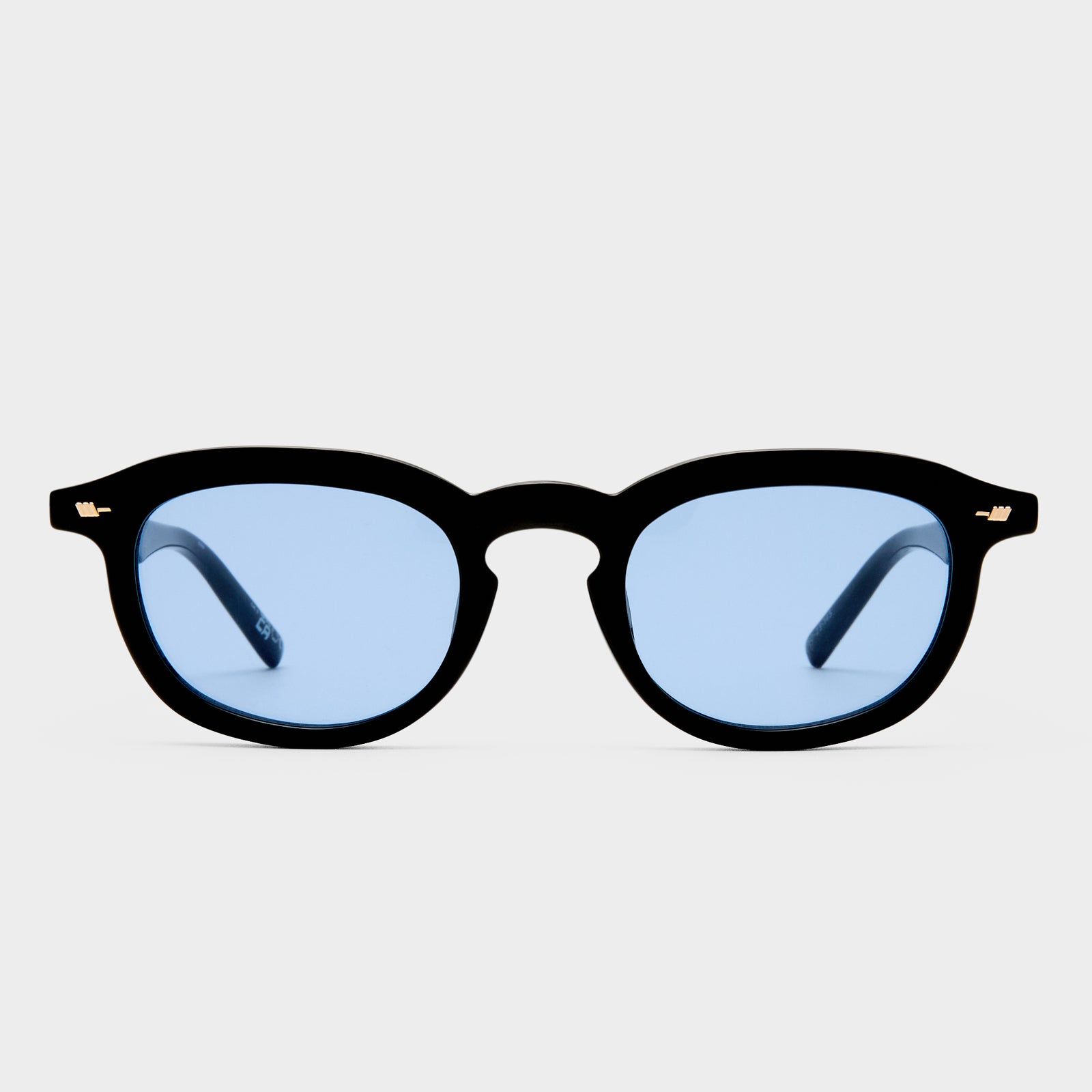 Le specsダークブルー キャットアイサングラス男女兼用 Heart Throb Black Uni-Sex Round Sunglasses | Le Specs