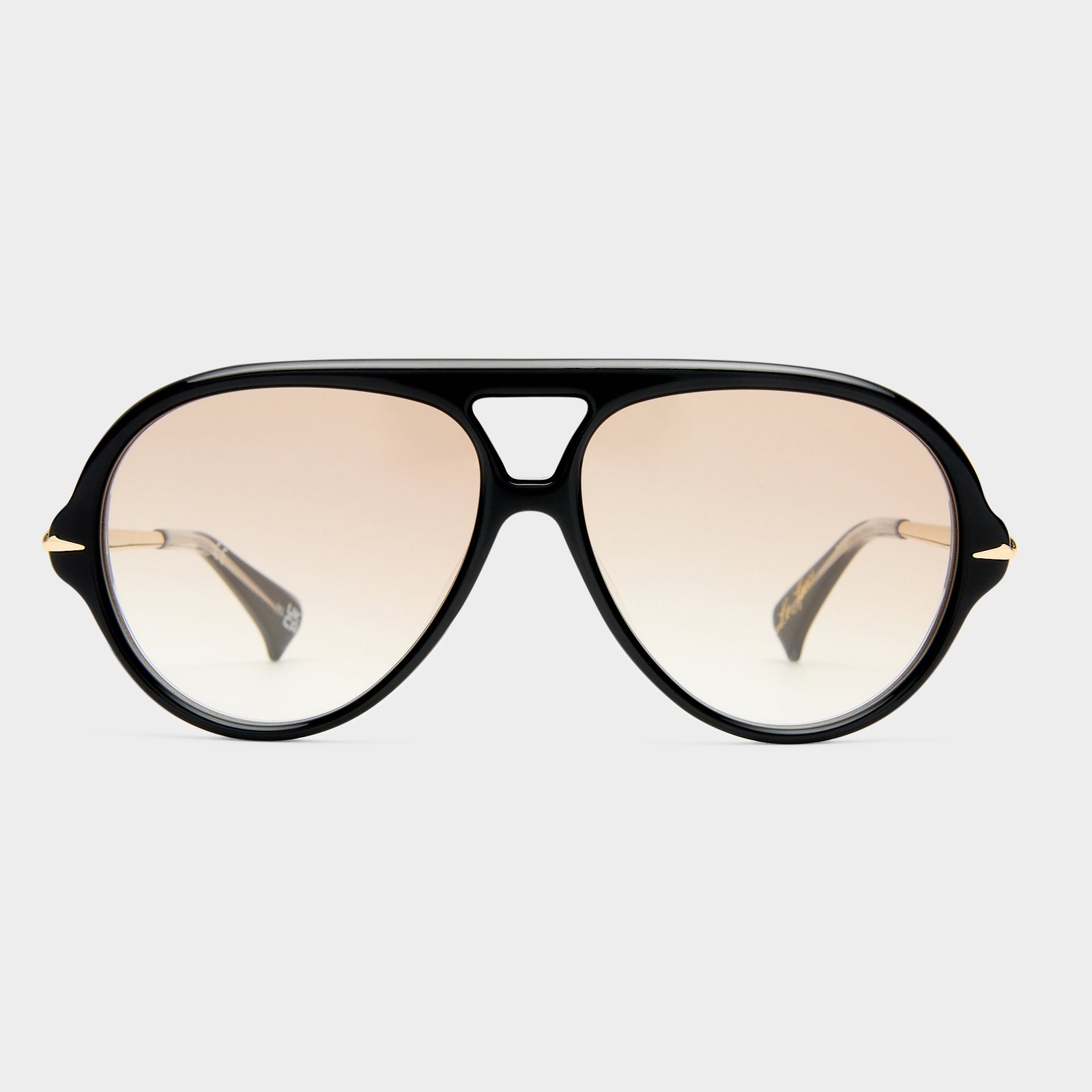 Numero Once Obsidian Black Female Aviator Sunglasses | Le Specs