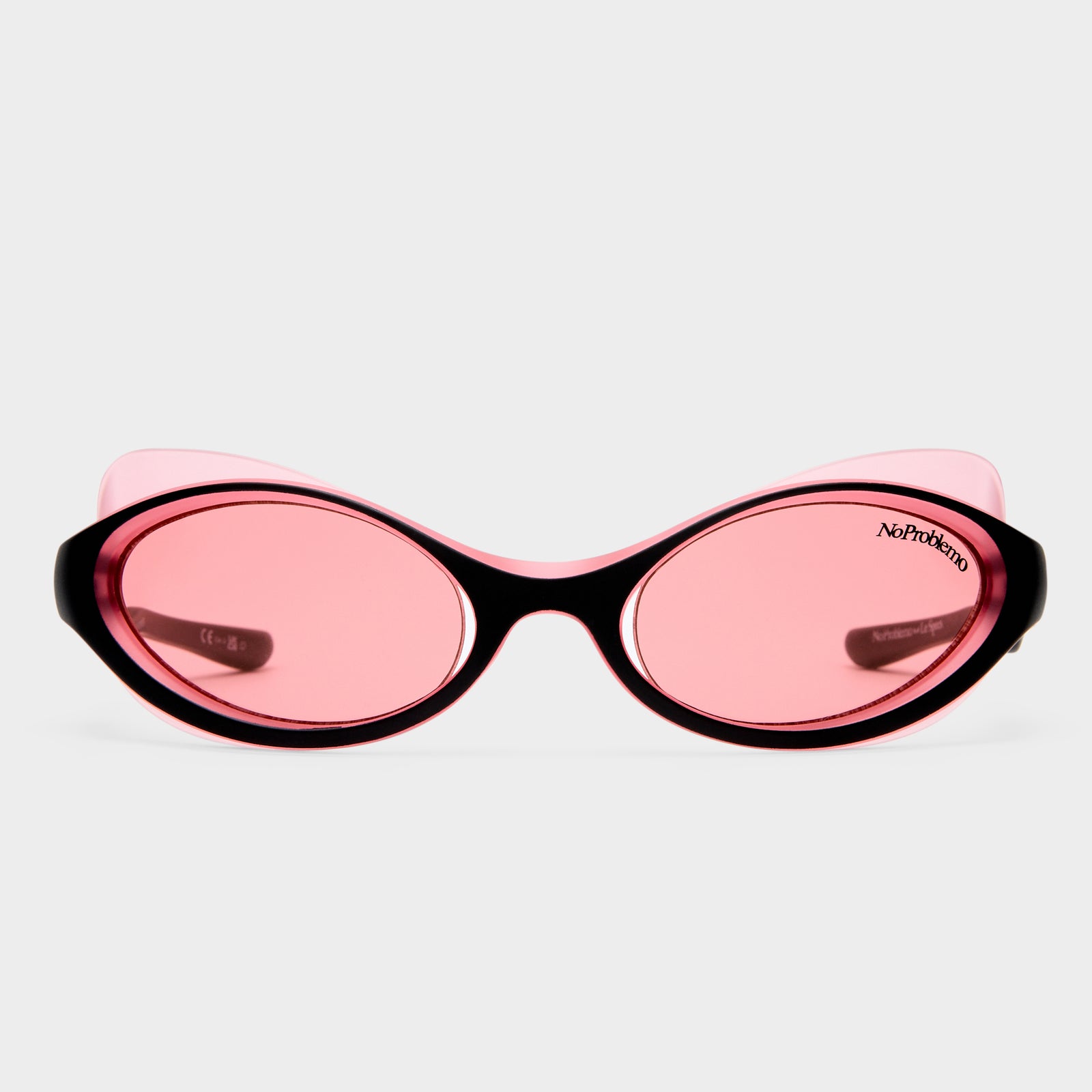 Lyra Black Uni-Sex Oval Sunglasses | Le Specs