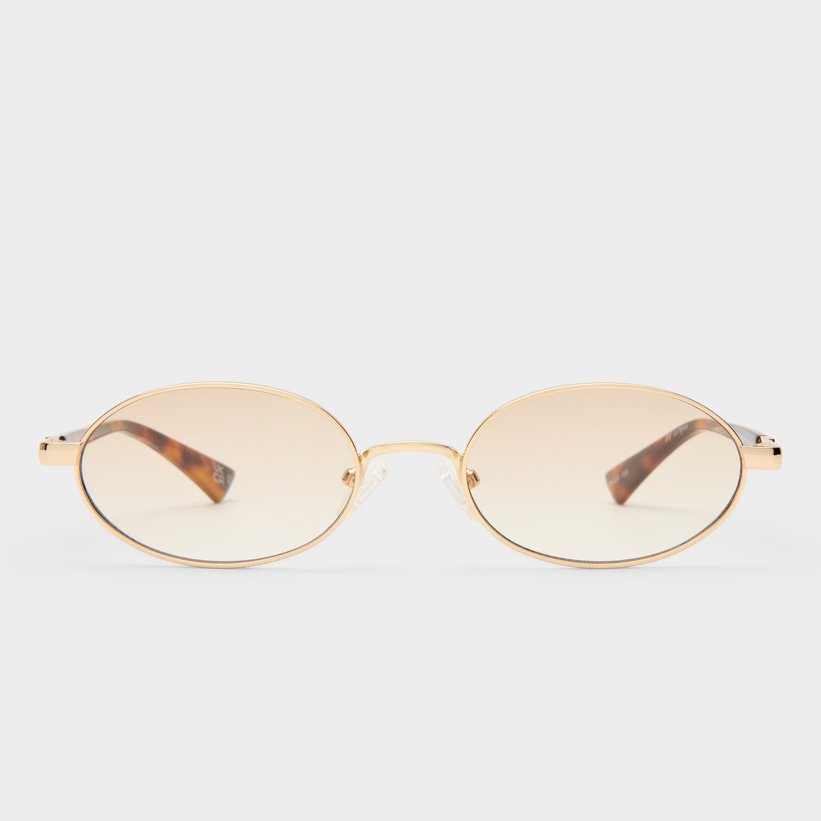 Icicle Bright Gold Uni-Sex Oval Sunglasses | Le Specs