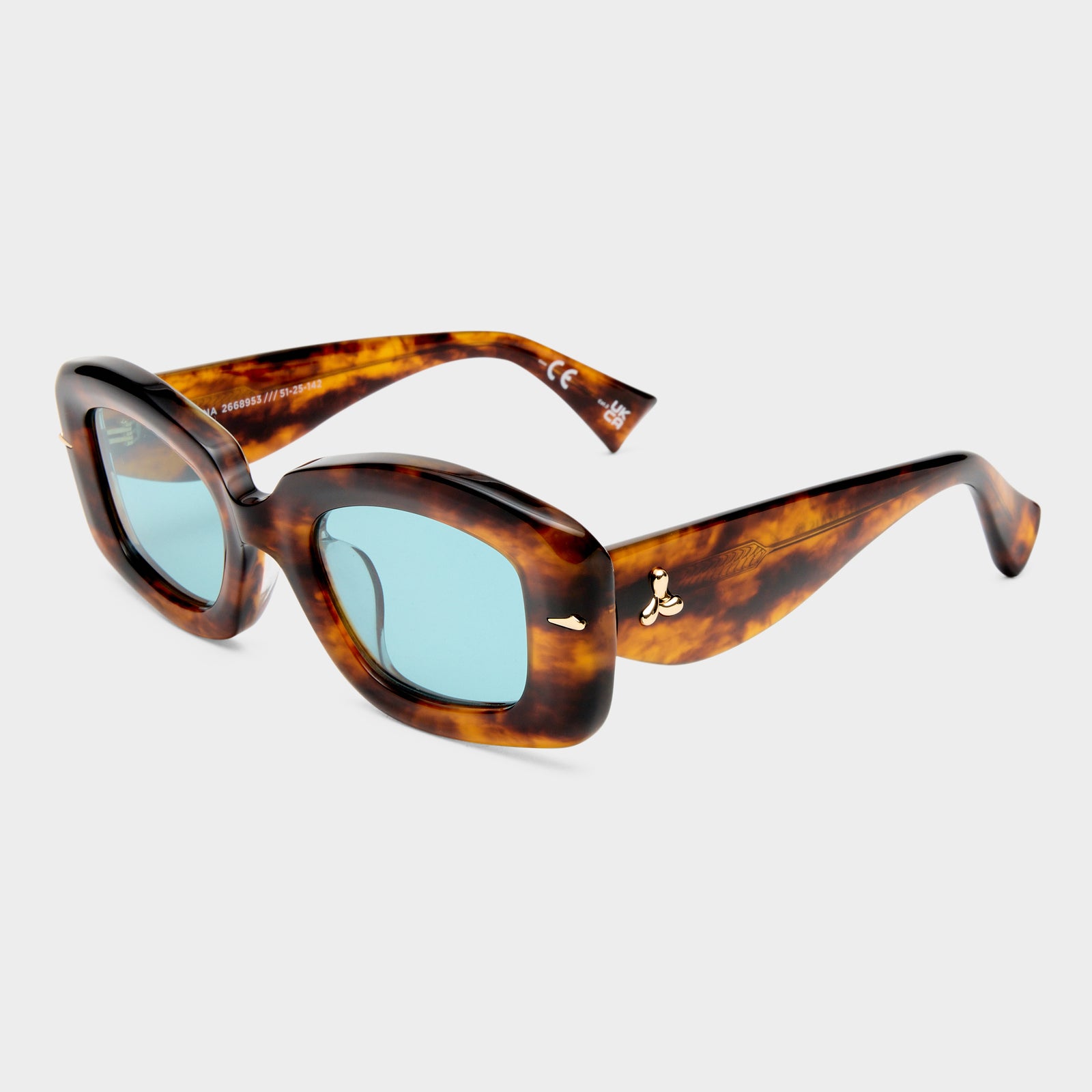 Celestina Haze Tortoiseshell Female Square Sunglasses | Le Specs