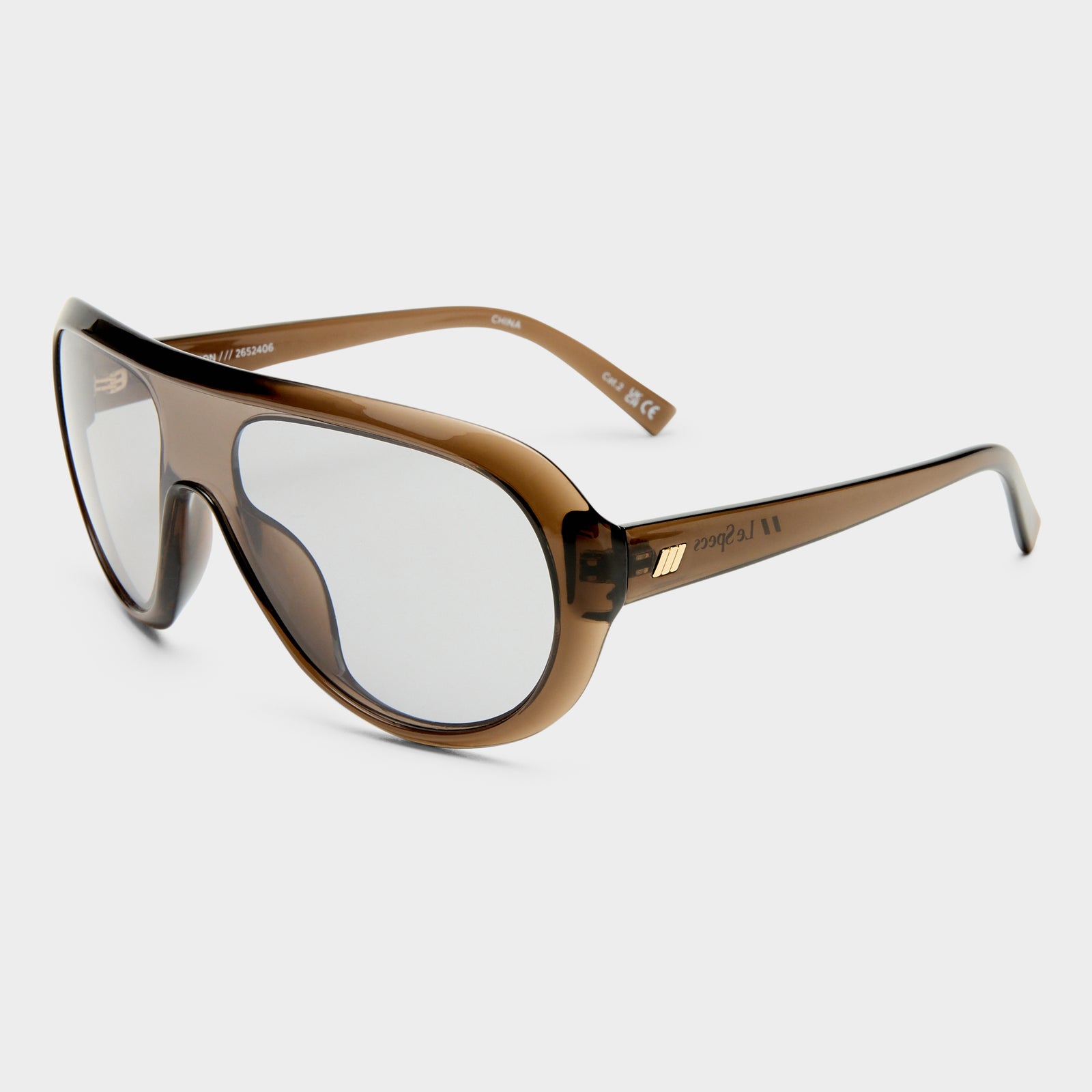 Obsession Dark Taupe Uni-Sex Shield Sunglasses | Le Specs