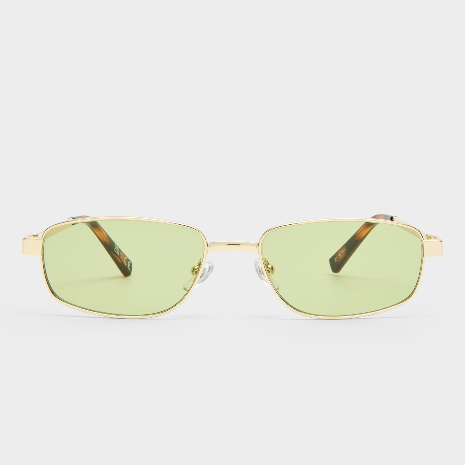 Torrid Gold Uni-Sex Rectangle Sunglasses | Le Specs