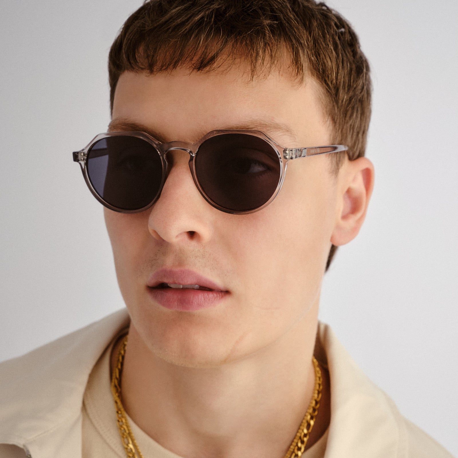 Speed Of Night Pewter Uni-Sex Round Sunglasses | Le Specs