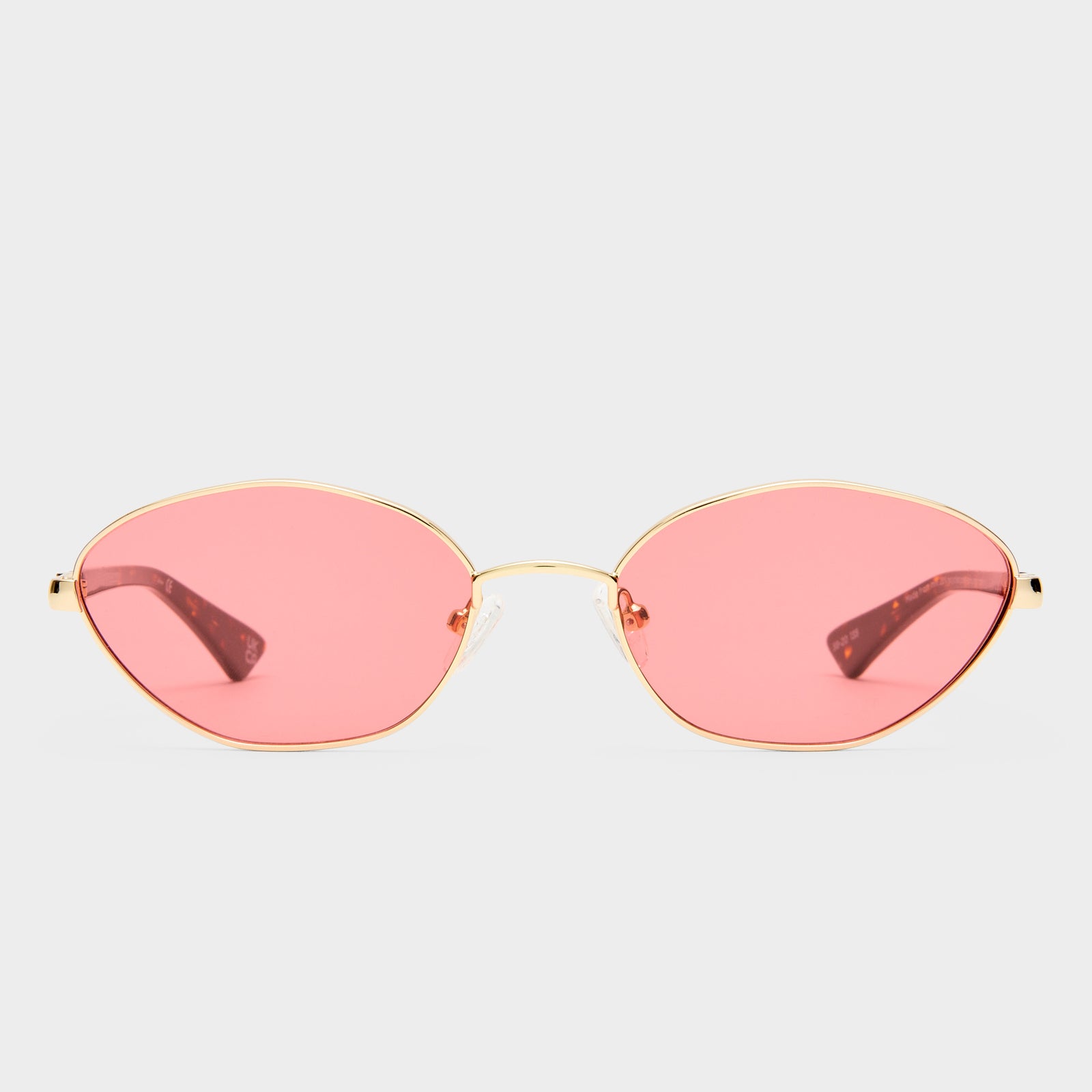 Le Bebe Gold Uni-Sex Oval Sunglasses | Le Specs