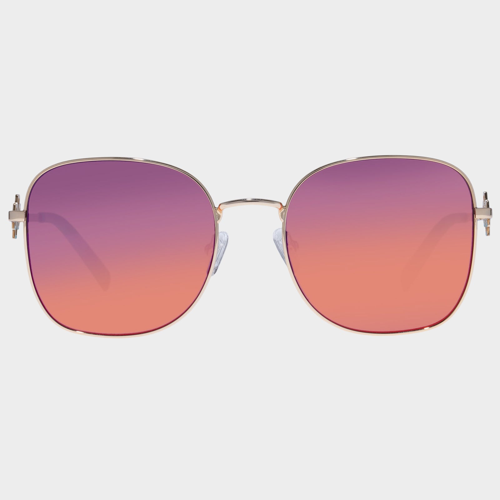 Pink and gold mirrored sunglasses on sale