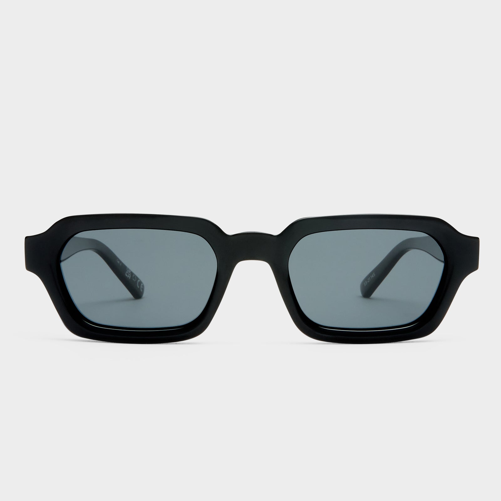 Tension + Black Uni-Sex Rectangle Sunglasses | Le Specs