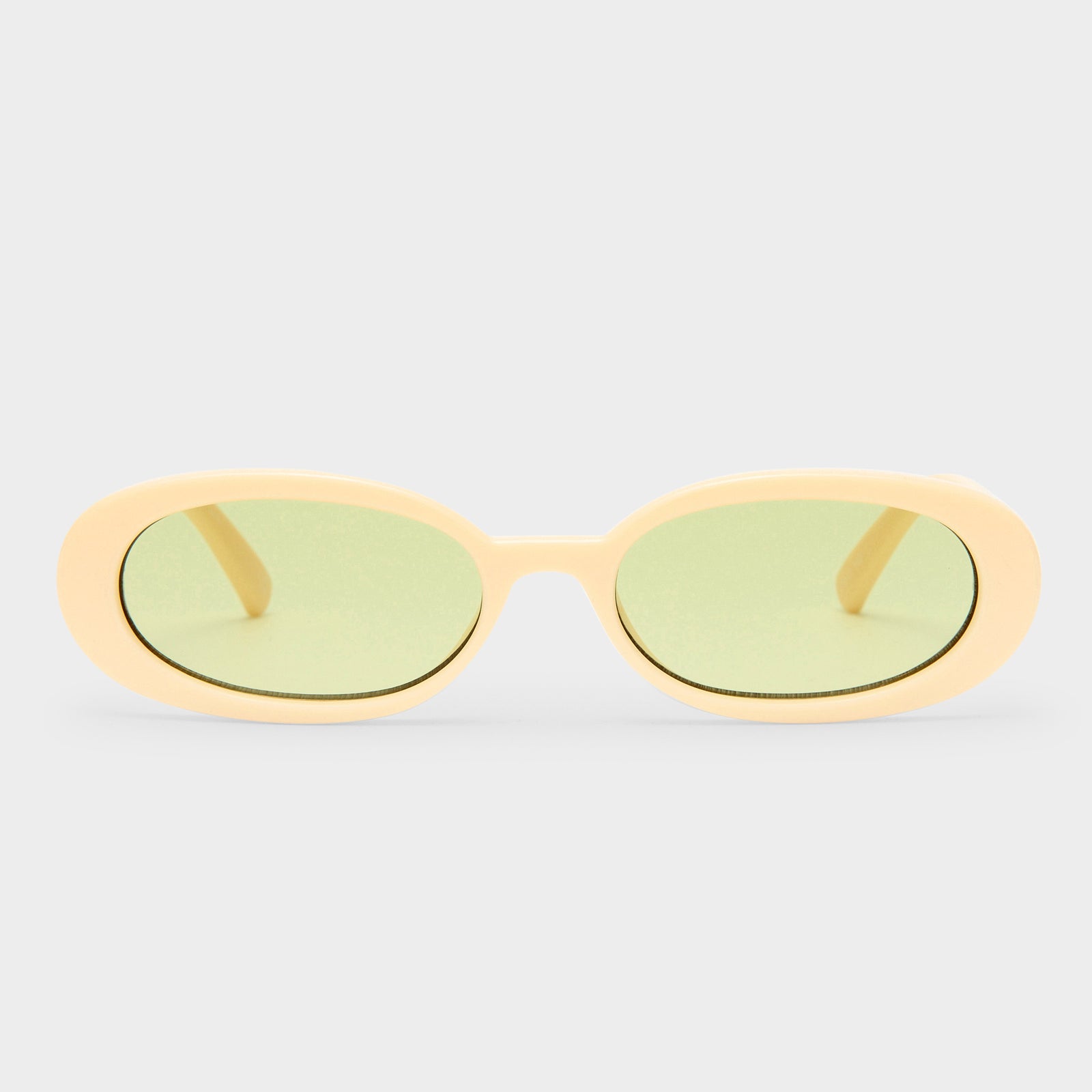 Outta Love Off White Female Oval Sunglasses | Le Specs