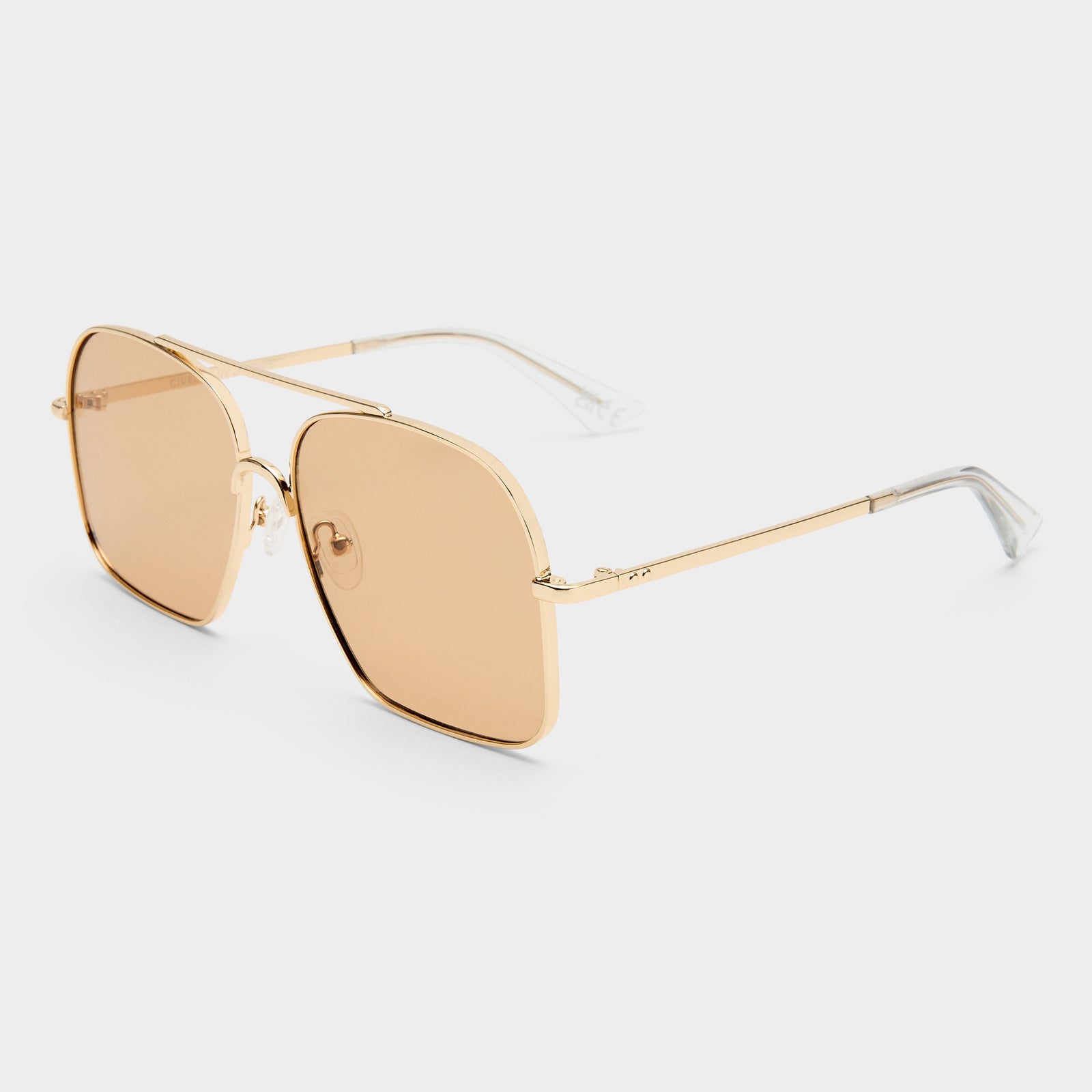 Civelle Bright Gold Uni-Sex Aviator Sunglasses | Le Specs