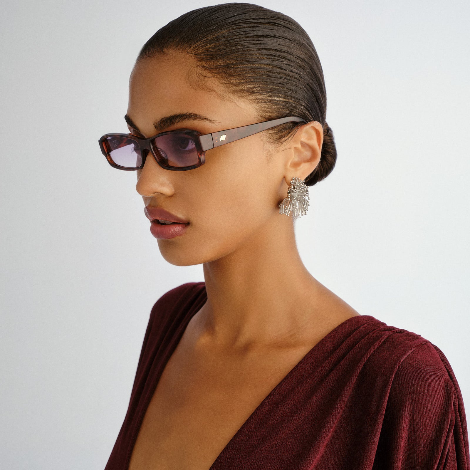 Dial Tone Toffee Tort Uni-Sex Rectangle Sunglasses | Le Specs