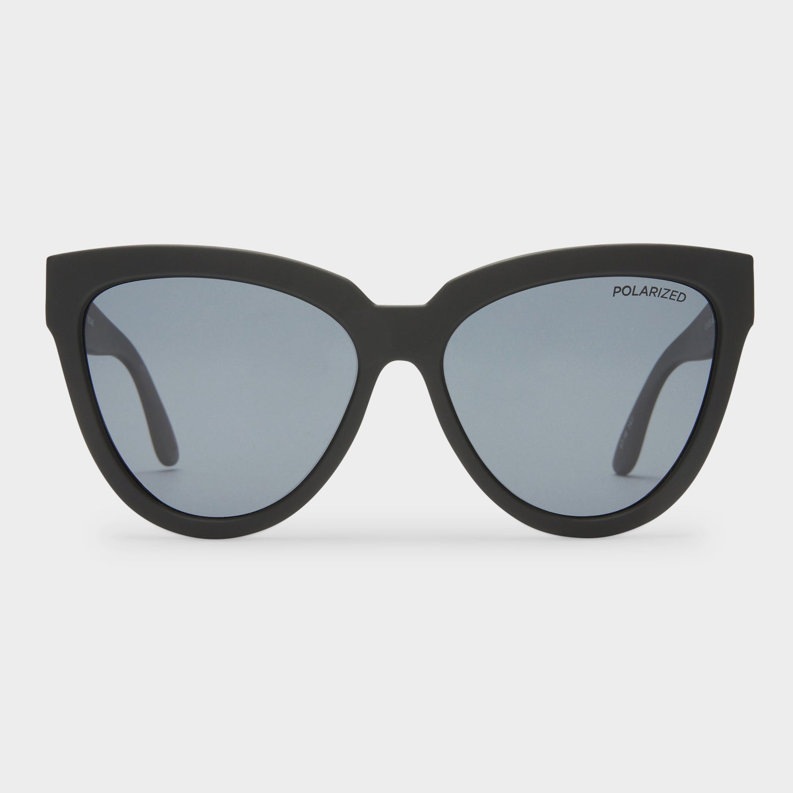 Liar Lair Black Rubber Female Cat-Eye Sunglasses | Le Specs