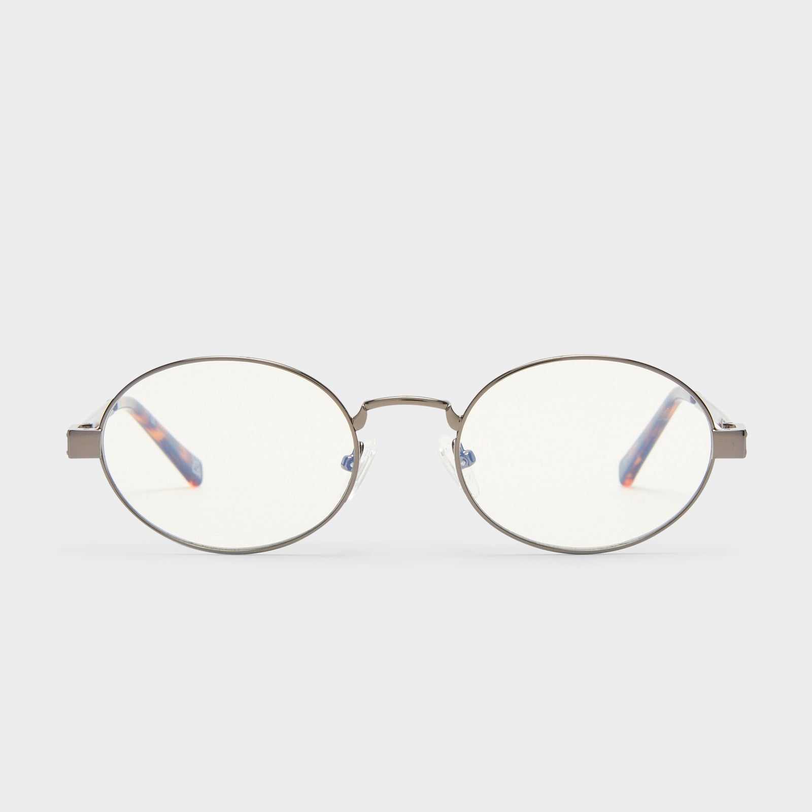 Poseidon Deux Dark Gunmetal Uni-Sex Oval Blue Light | Le Specs