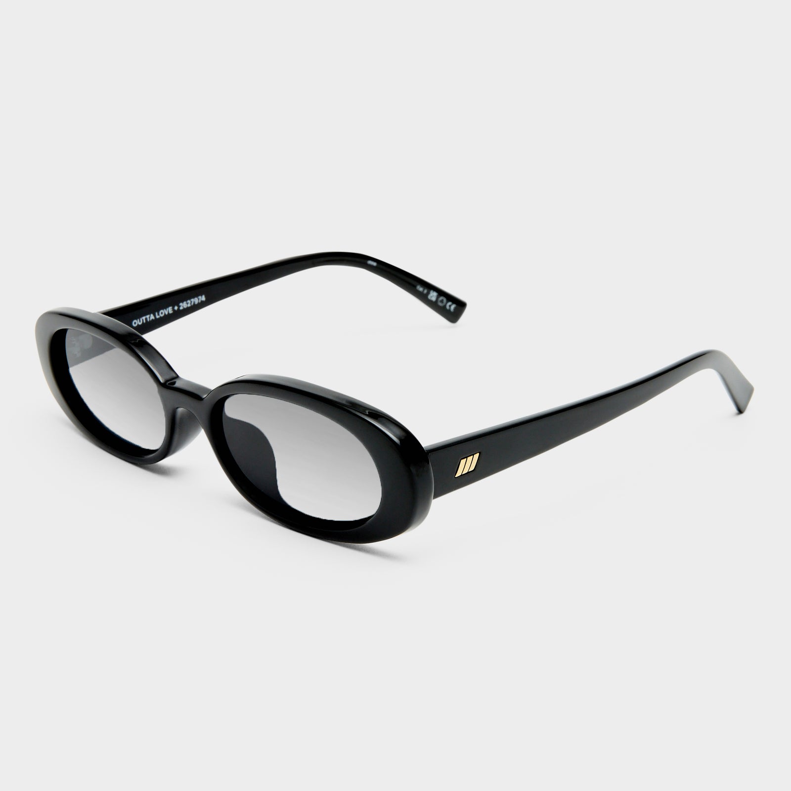 Outta Love + Black Female Oval Sunglasses | Le Specs