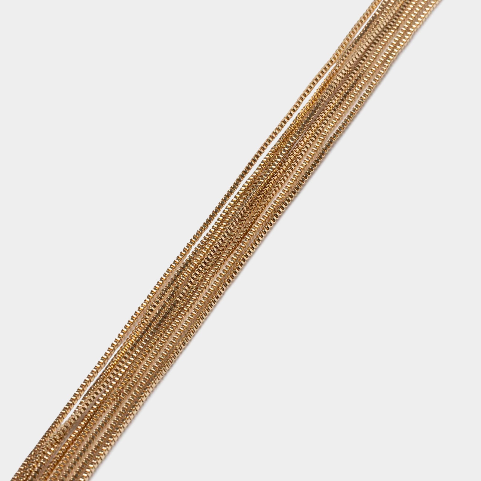 Y2k Layered Chain Shiny Light Gold Female Unspecified Accessories | Le Specs