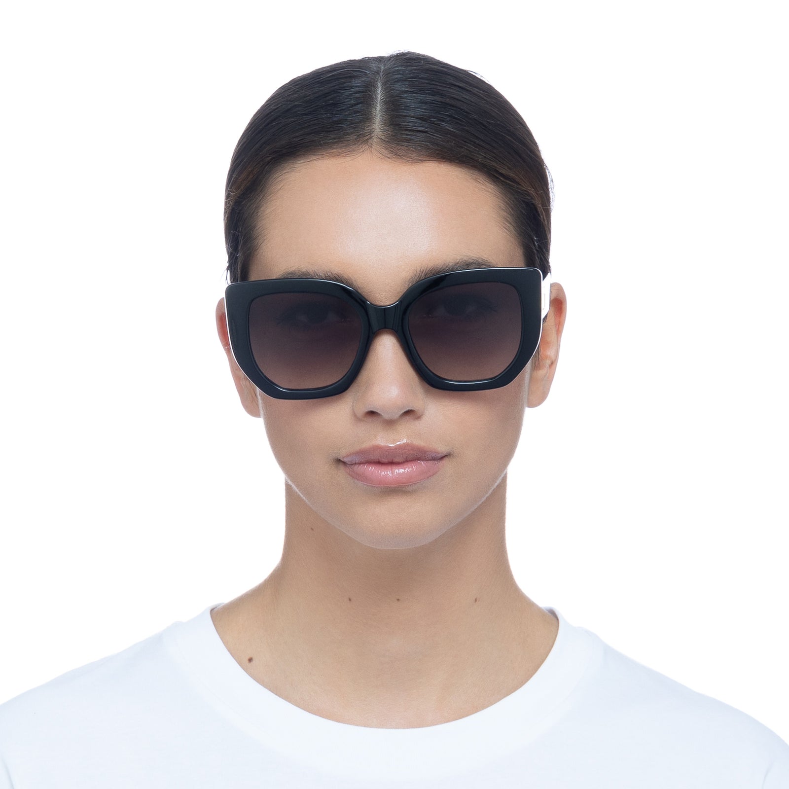 Euphoria Black Female Square Sunglasses | Le Specs