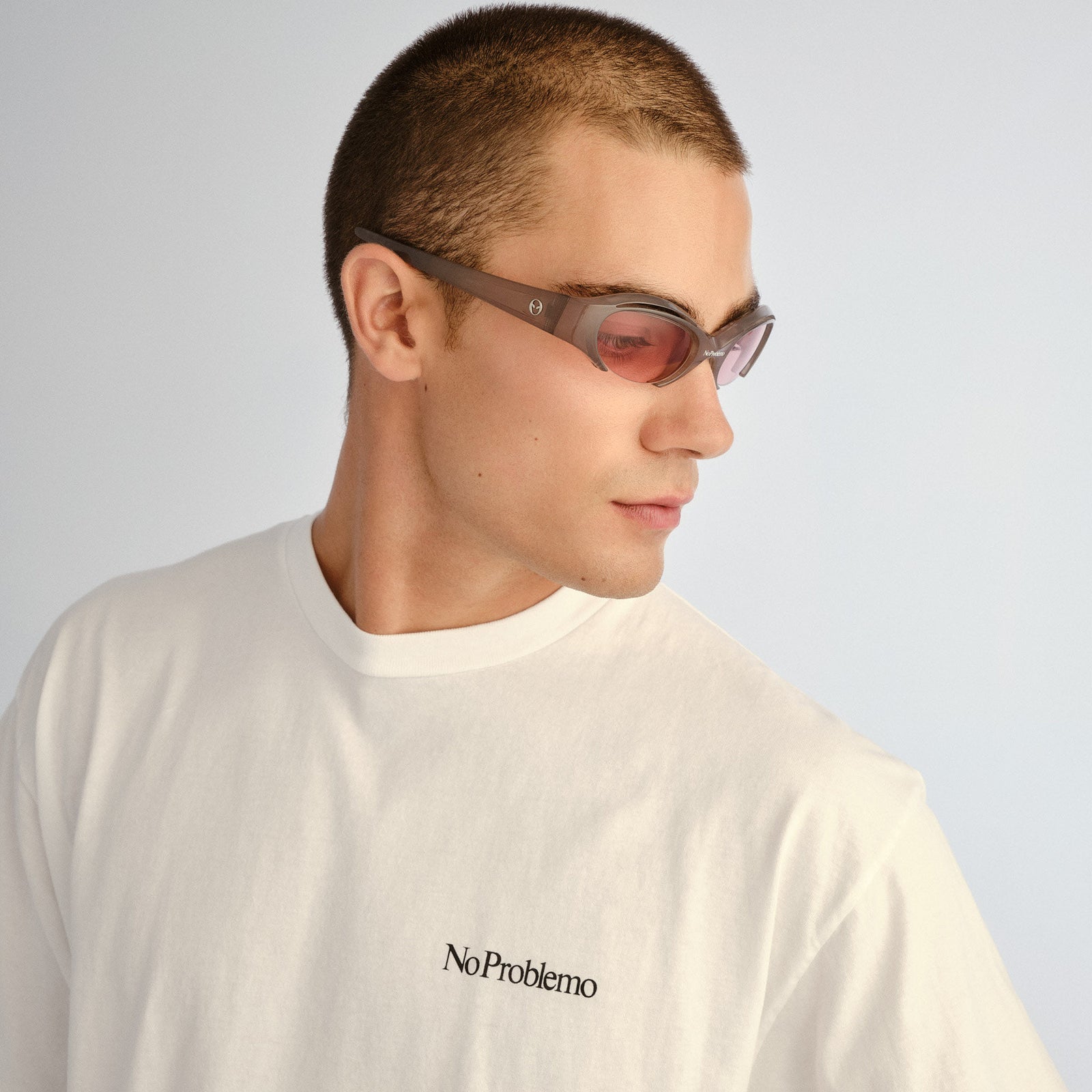Cyborg Smoke Uni-Sex Oval Sunglasses | Le Specs