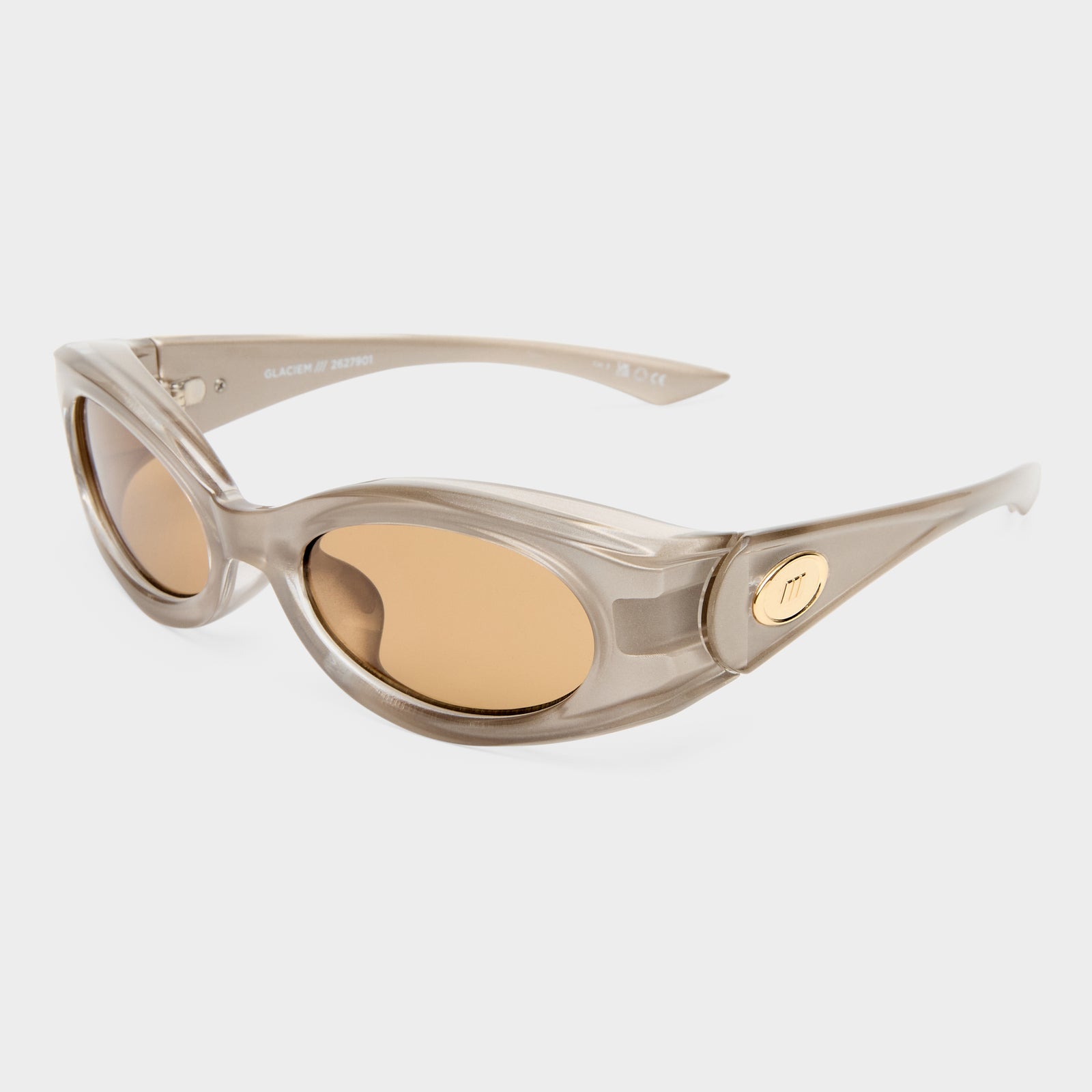Glaciem Pearl Sandstone Uni-Sex Wrap Sunglasses | Le Specs