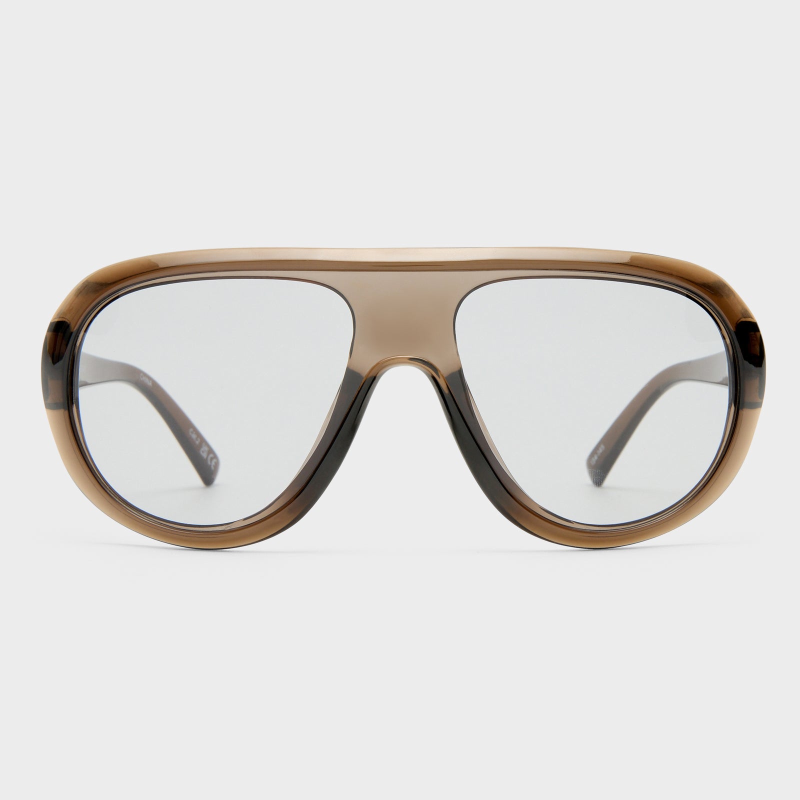 Obsession Dark Taupe Uni-Sex Shield Sunglasses | Le Specs