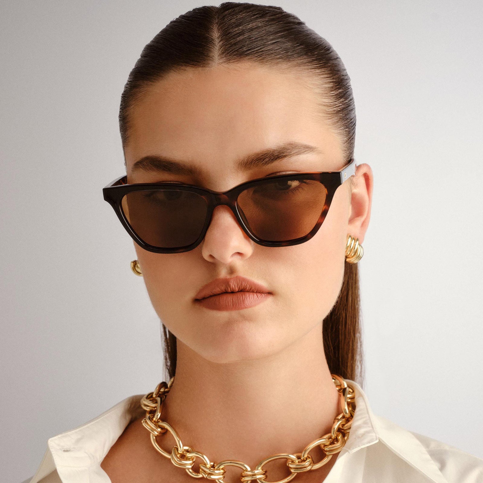 Unfaithful Tort Female D-Frame Sunglasses | Le Specs