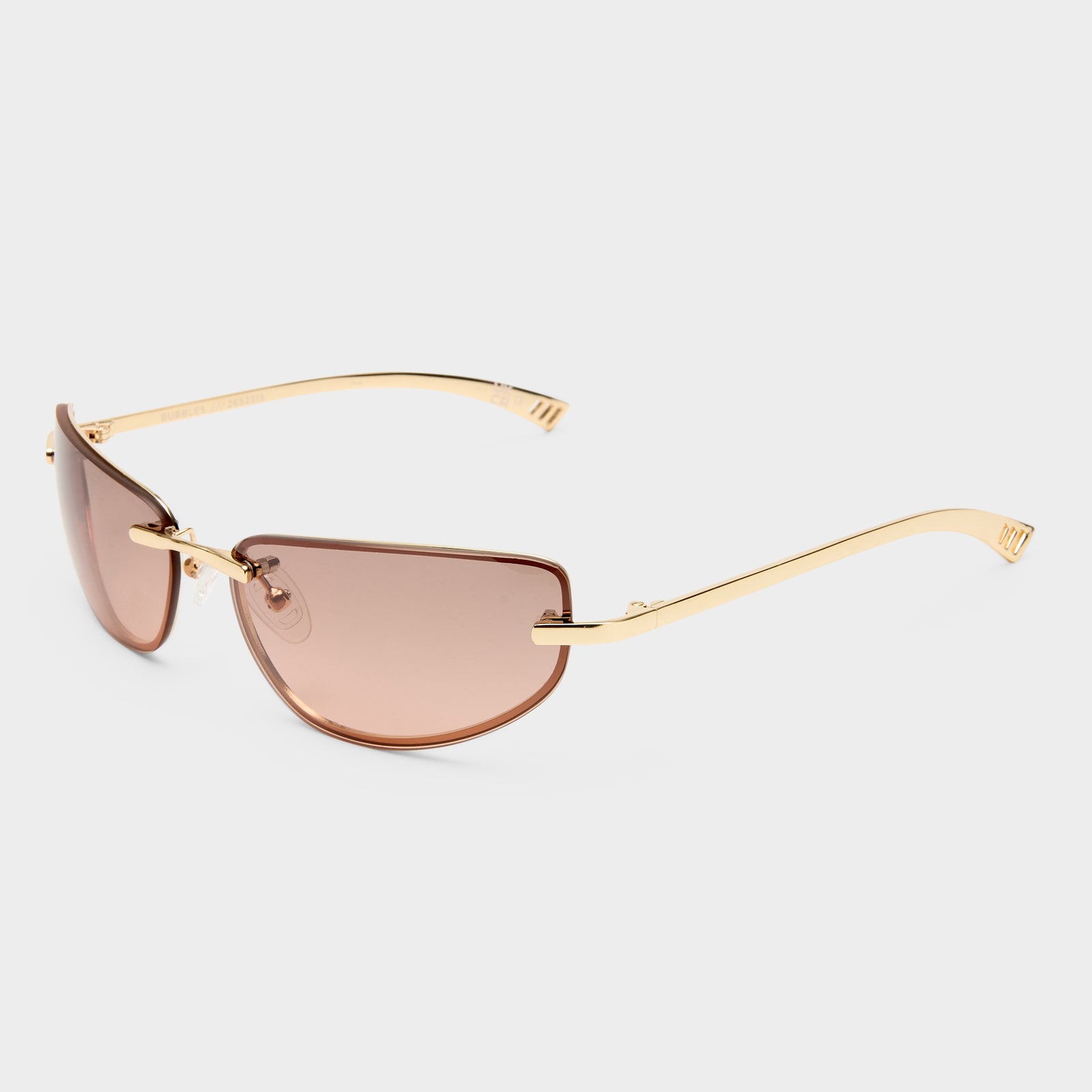 Bubbles Gold Female Wrap Sunglasses | Le Specs