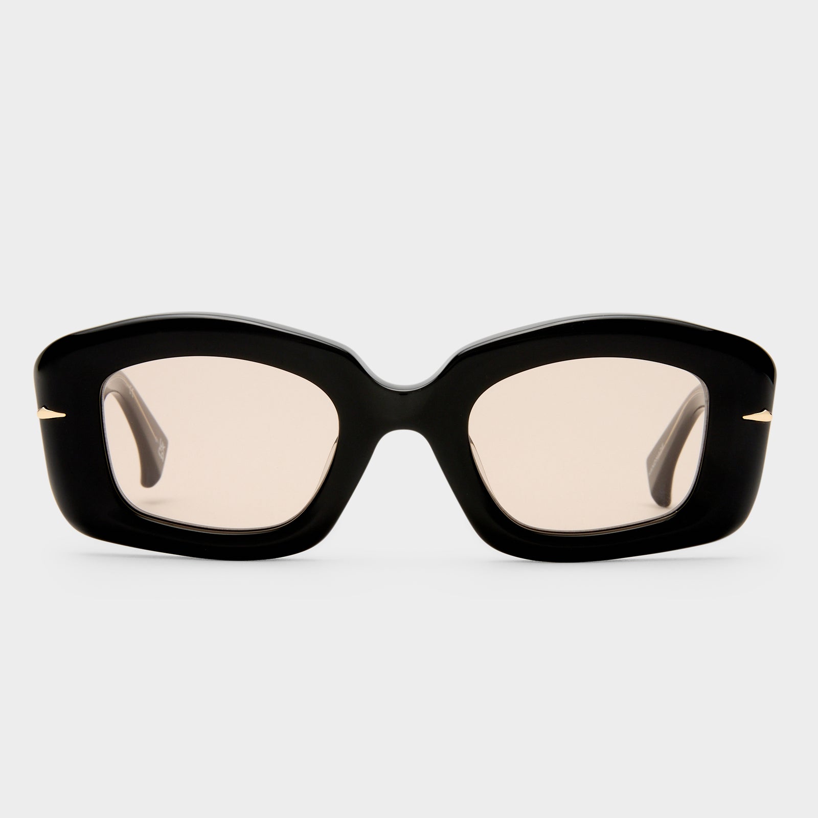 Celestina Obsidian Black Female Square Sunglasses | Le Specs