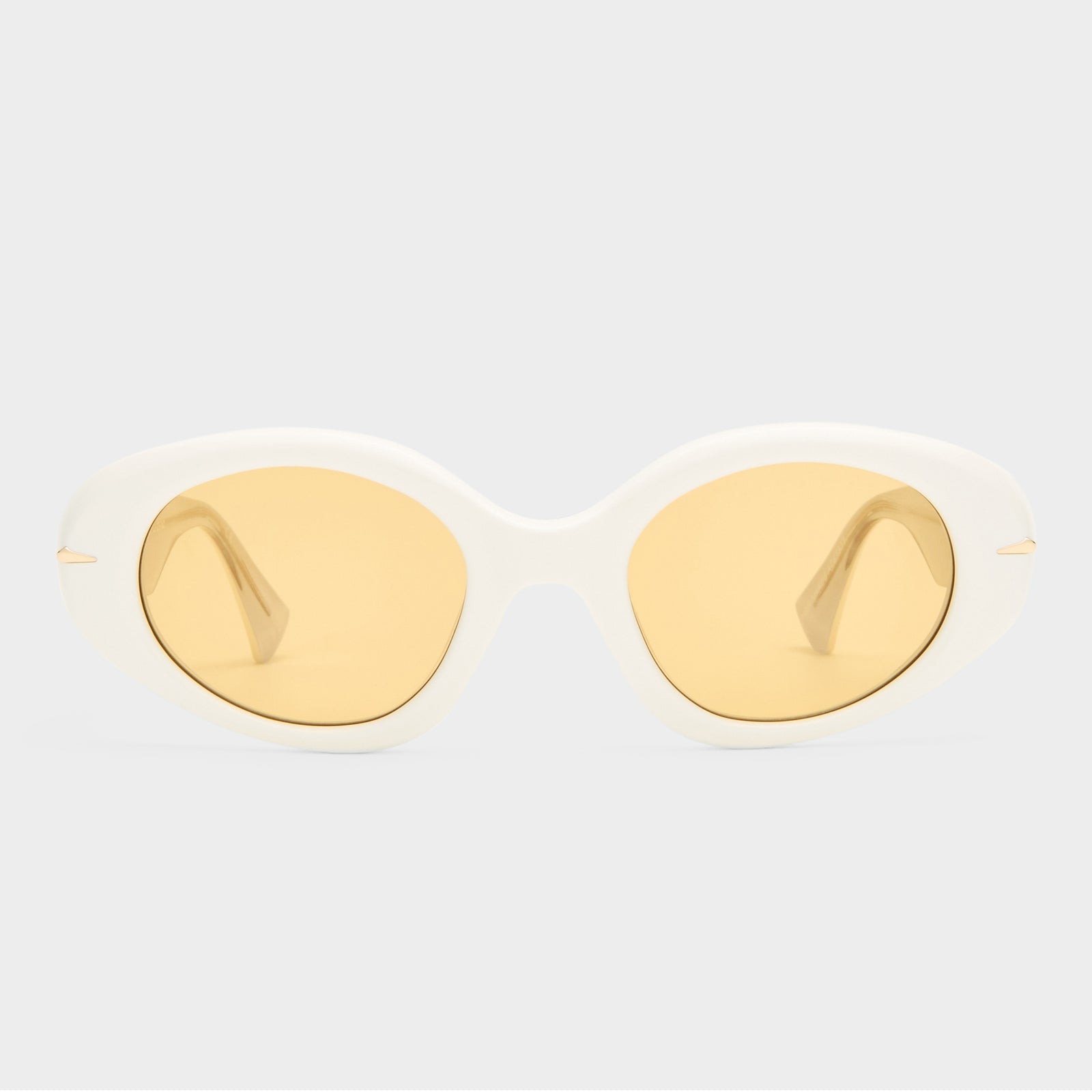 Numero Dos Ivory Female Oval Sunglasses | Le Specs