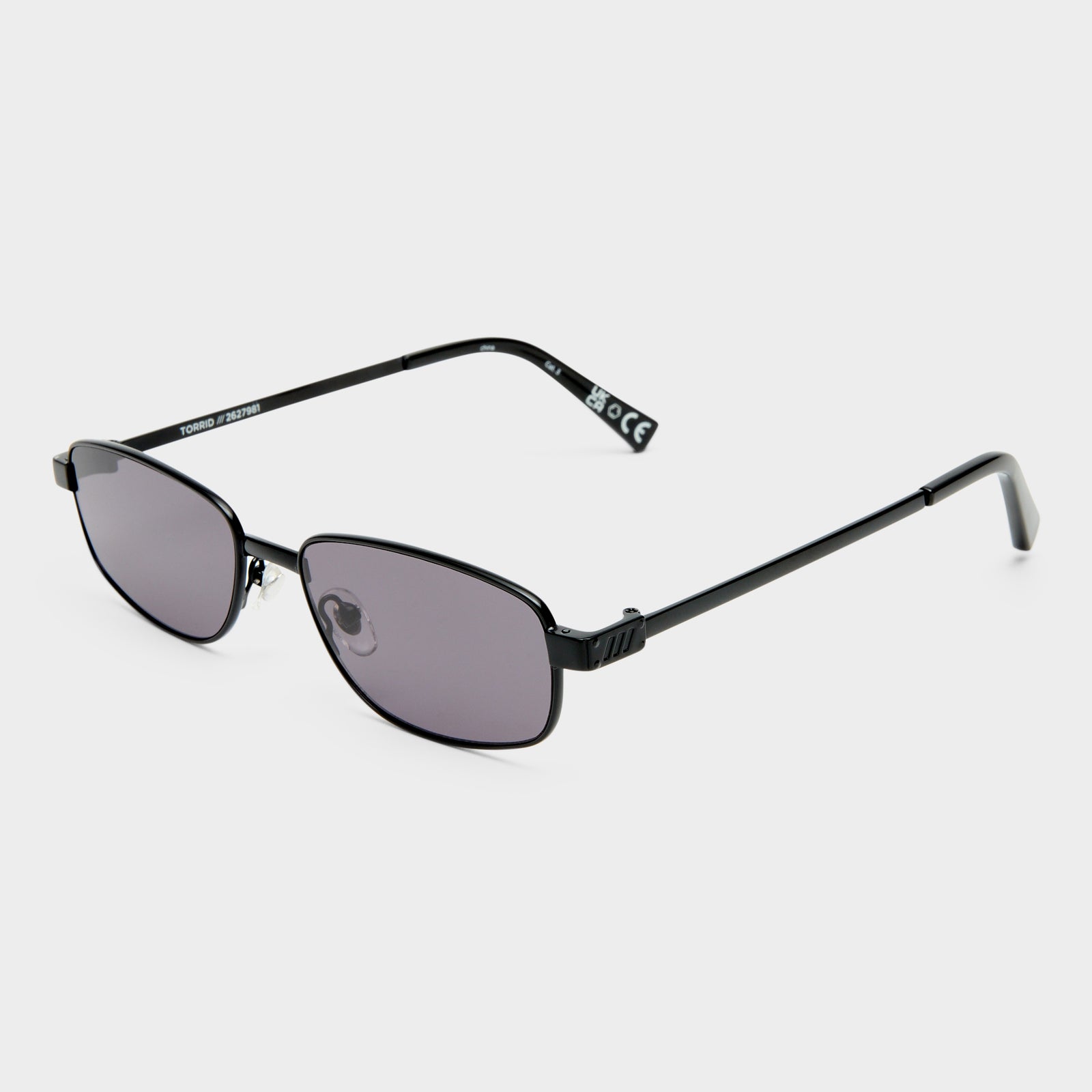 Torrid Black Uni-Sex Rectangle Sunglasses | Le Specs