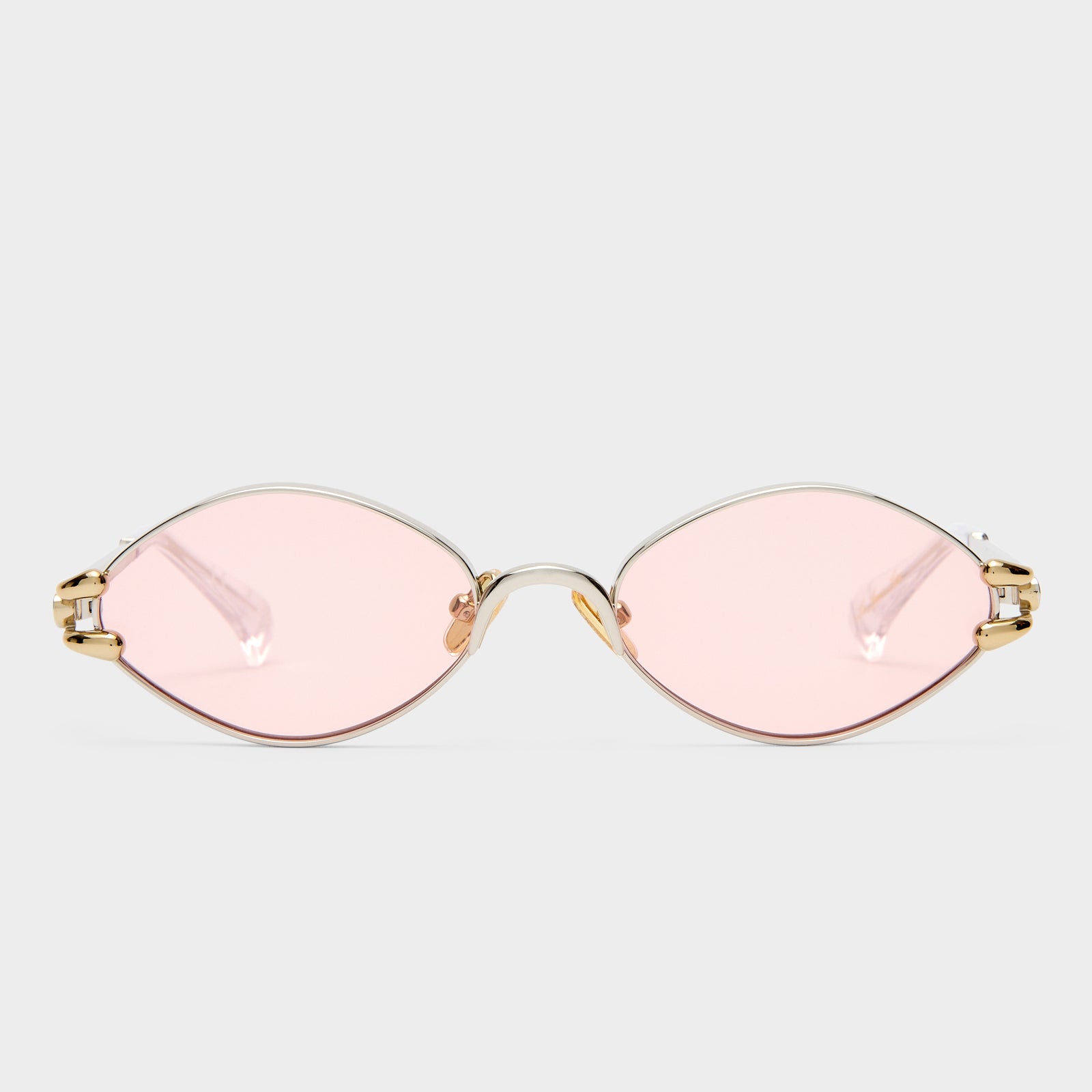 Numero Quince Silver Gold Female Oval Sunglasses | Le Specs