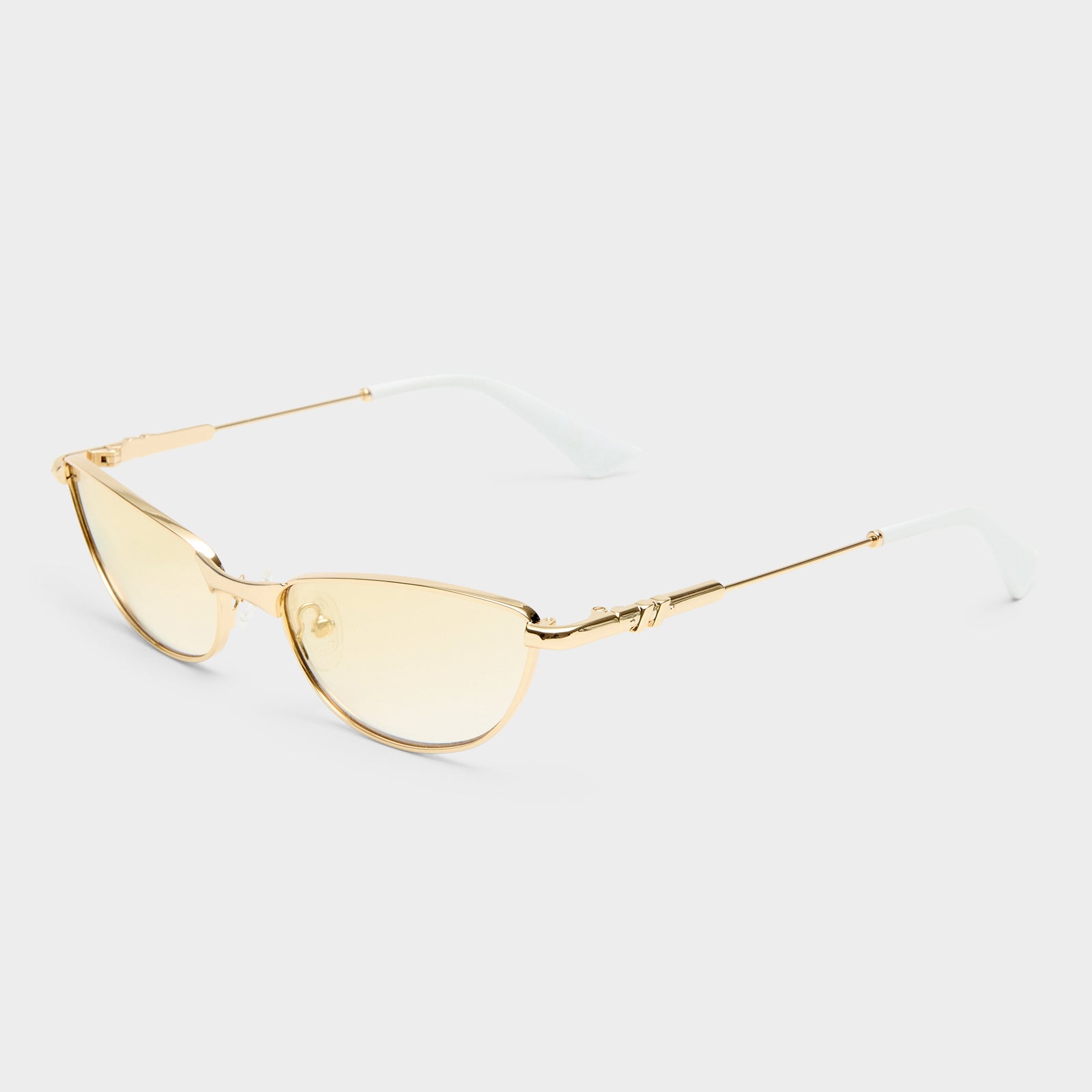 Thorned Gold Uni-Sex Oval Sunglasses | Le Specs