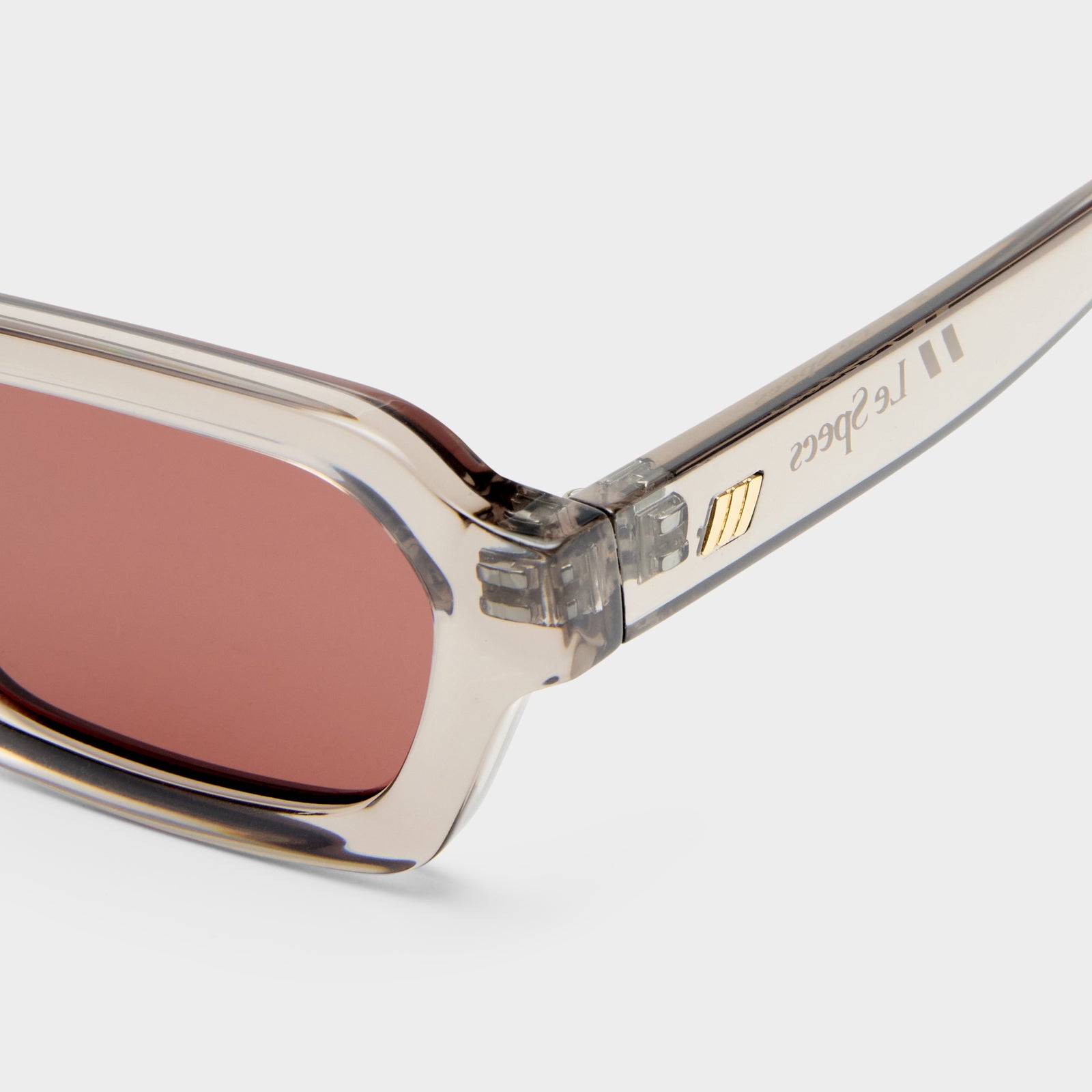 Tension + Warm Grey Uni-Sex Rectangle Sunglasses | Le Specs