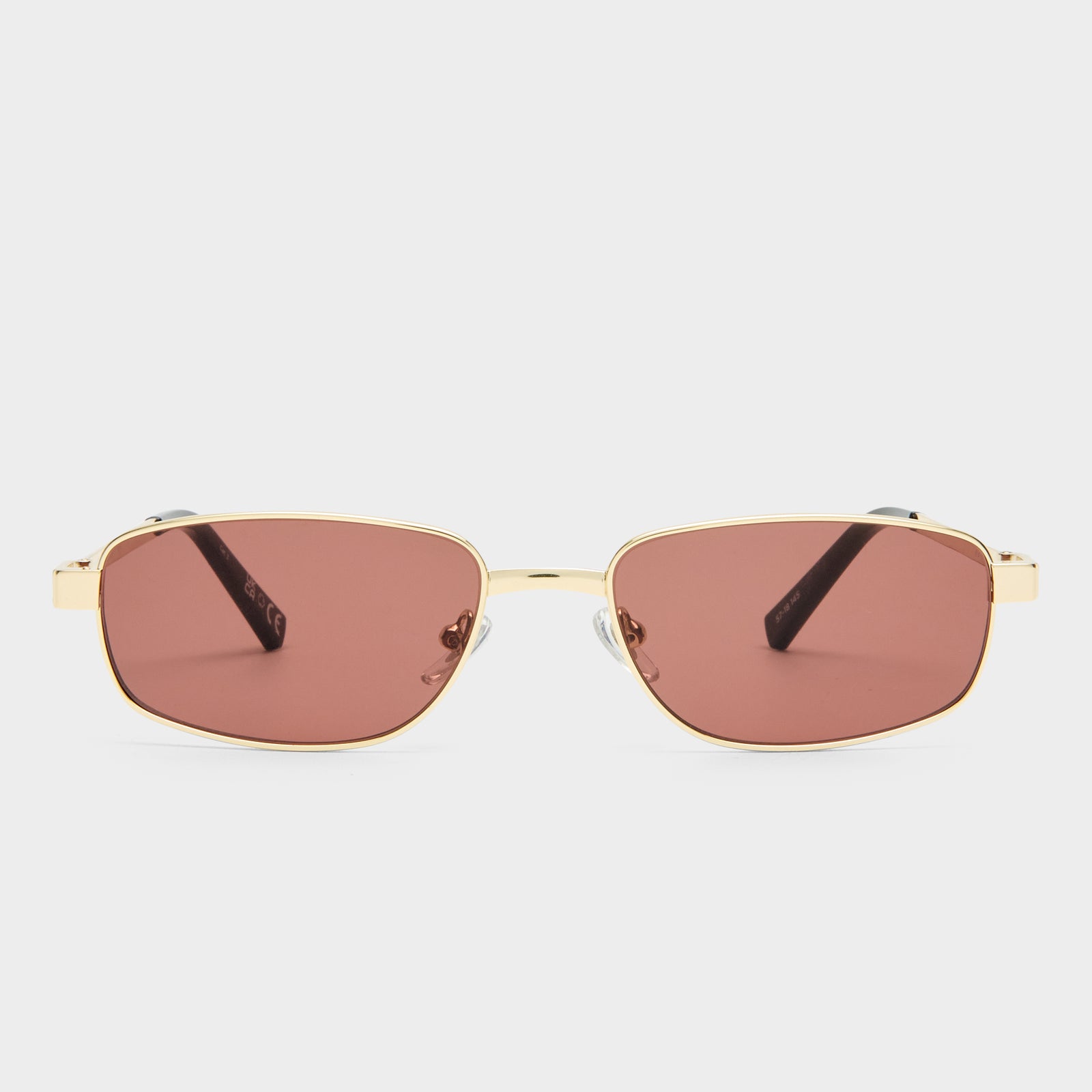 Torrid Gold Uni-Sex Rectangle Sunglasses | Le Specs