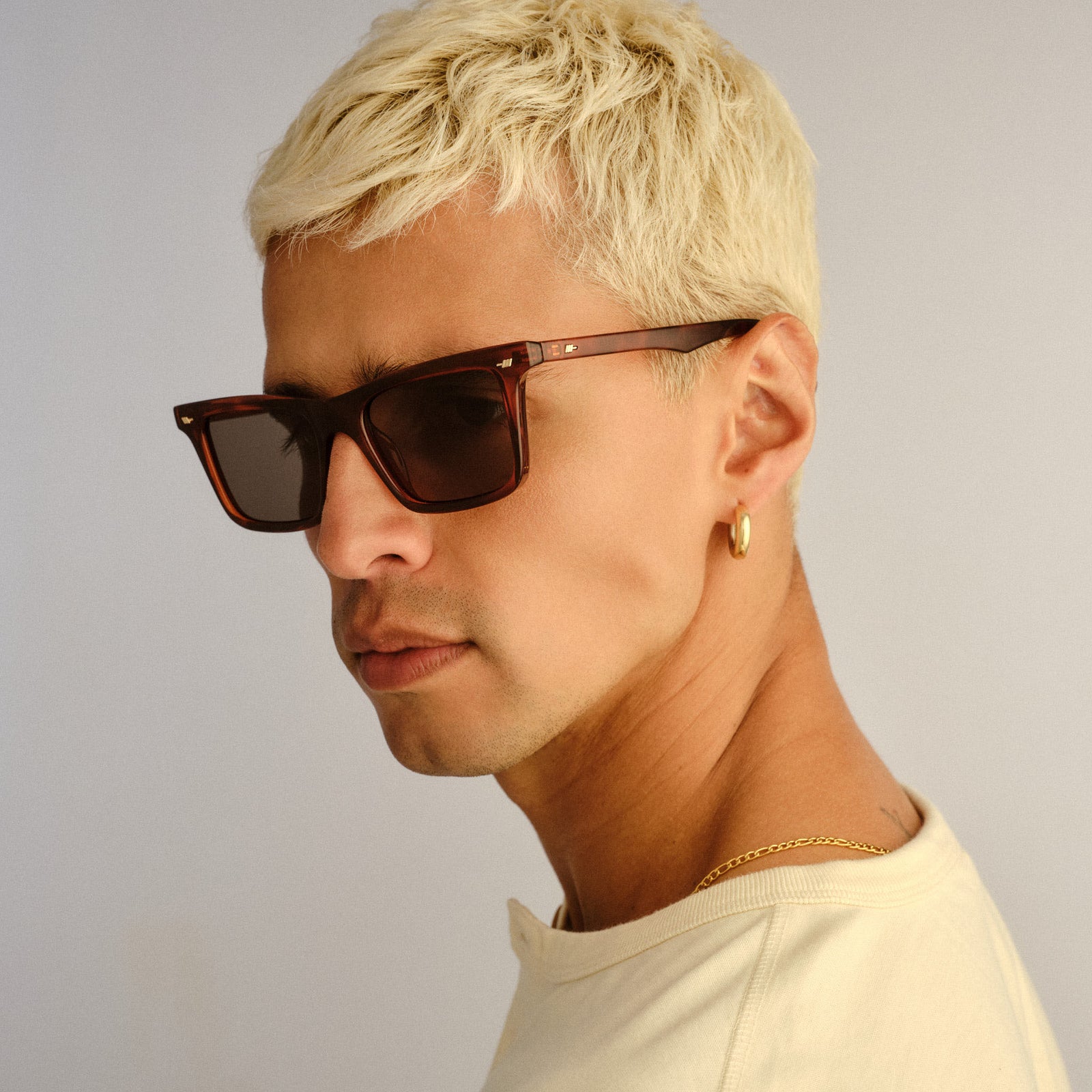 Broski Toffee Tort Male D-Frame Sunglasses | Le Specs