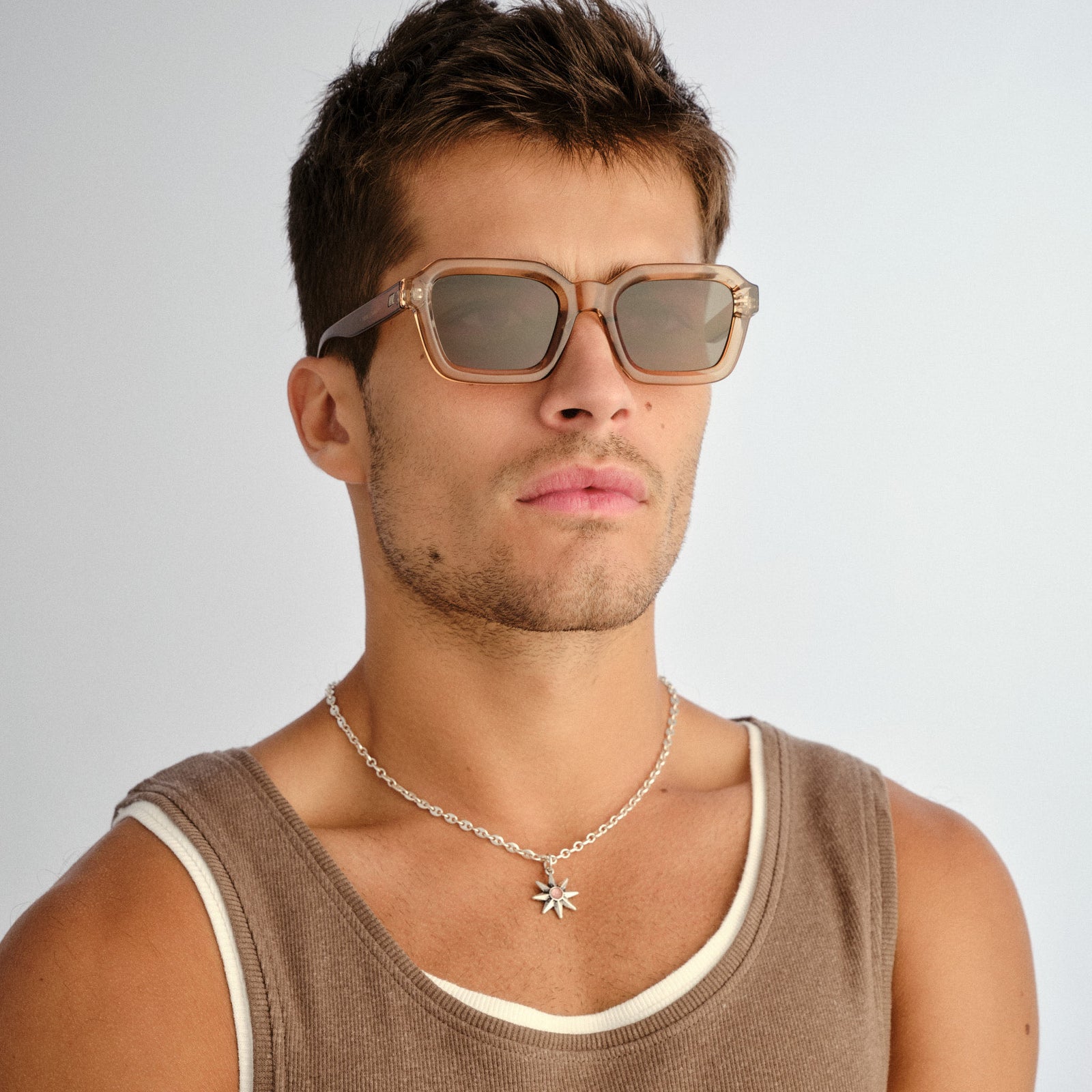 Impossible Whiskey Uni-Sex Square Sunglasses | Le Specs