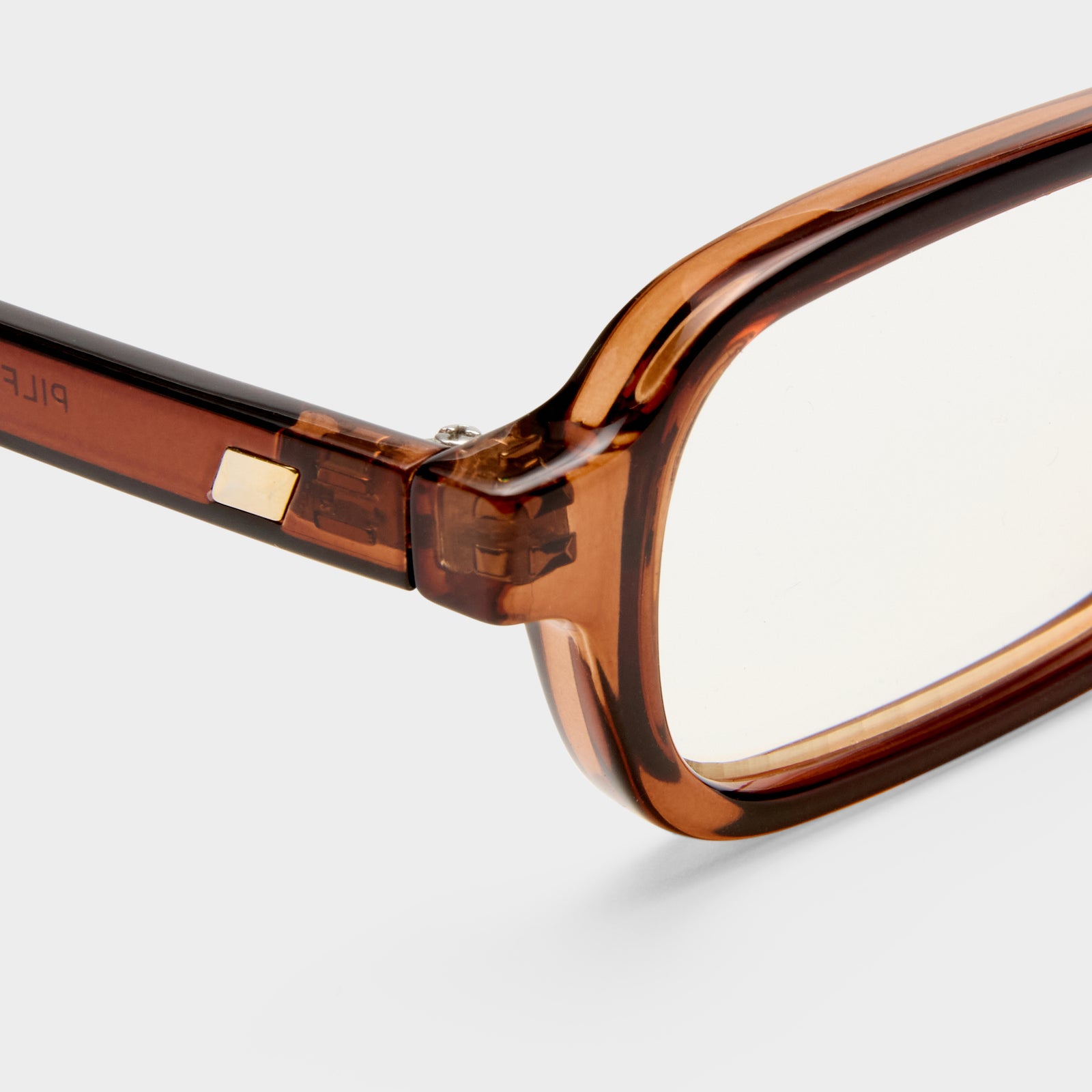 Pilferer Chestnut Uni-Sex Rectangle Blue Light | Le Specs