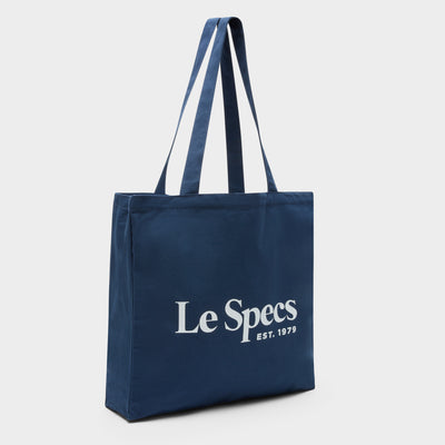 LE SPECS TOTE BAG | BLUE & WHITE LOGO